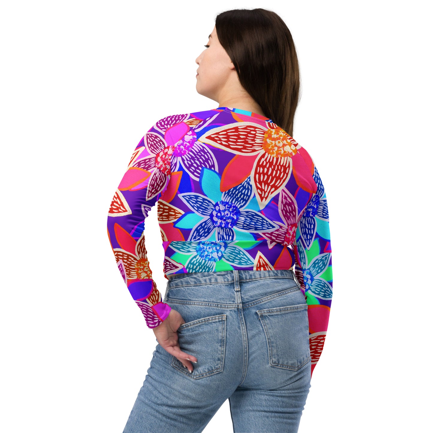 Arnjil Mindi Flower Crop Top Rashguard-Sherika Duckhole-PaletTheory