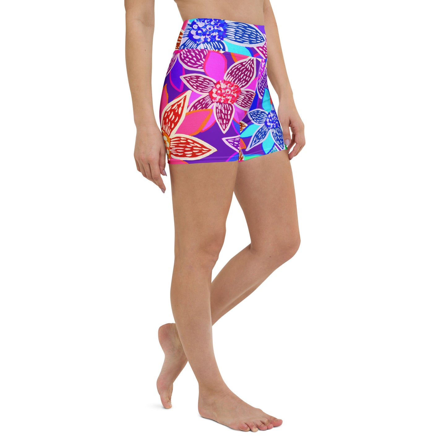Arnjil Mindi Flower Yoga Shorts-Sherika Duckhole-PaletTheory
