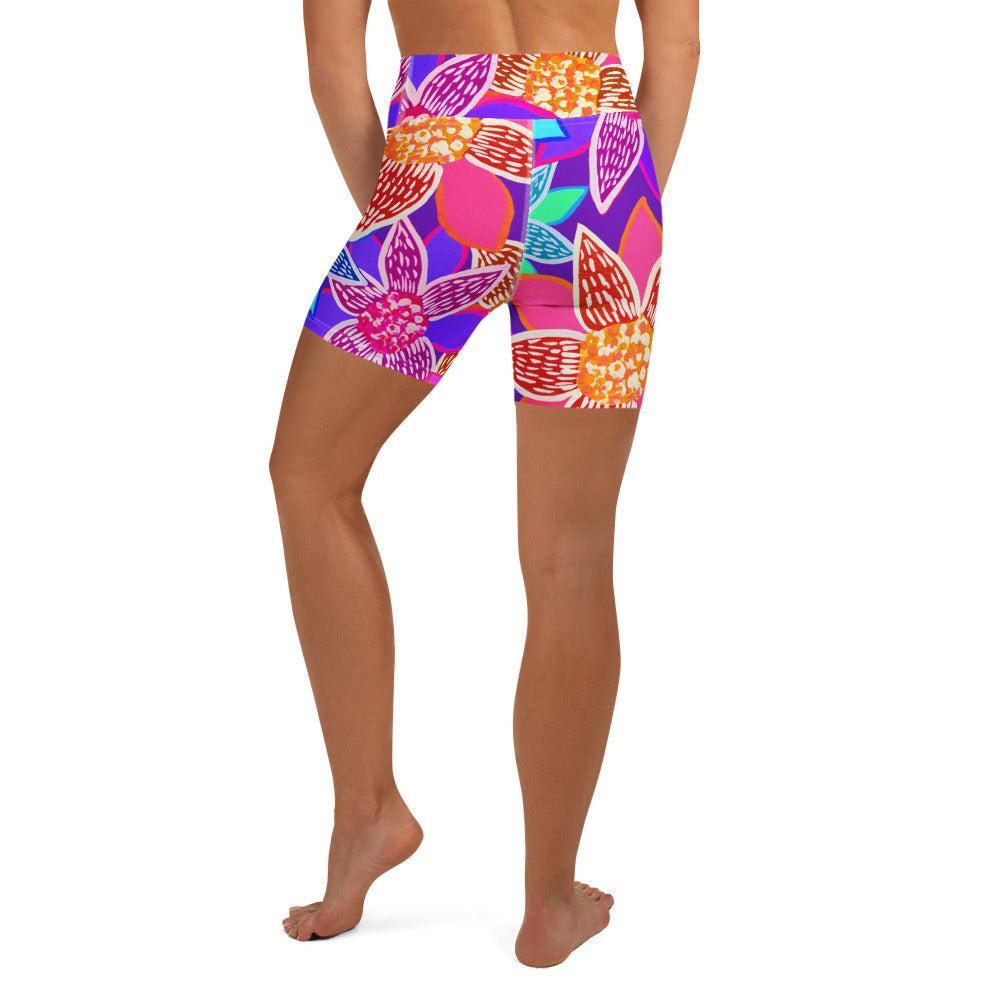 Arnjil Mindi Flower Yoga Shorts-Sherika Duckhole-PaletTheory