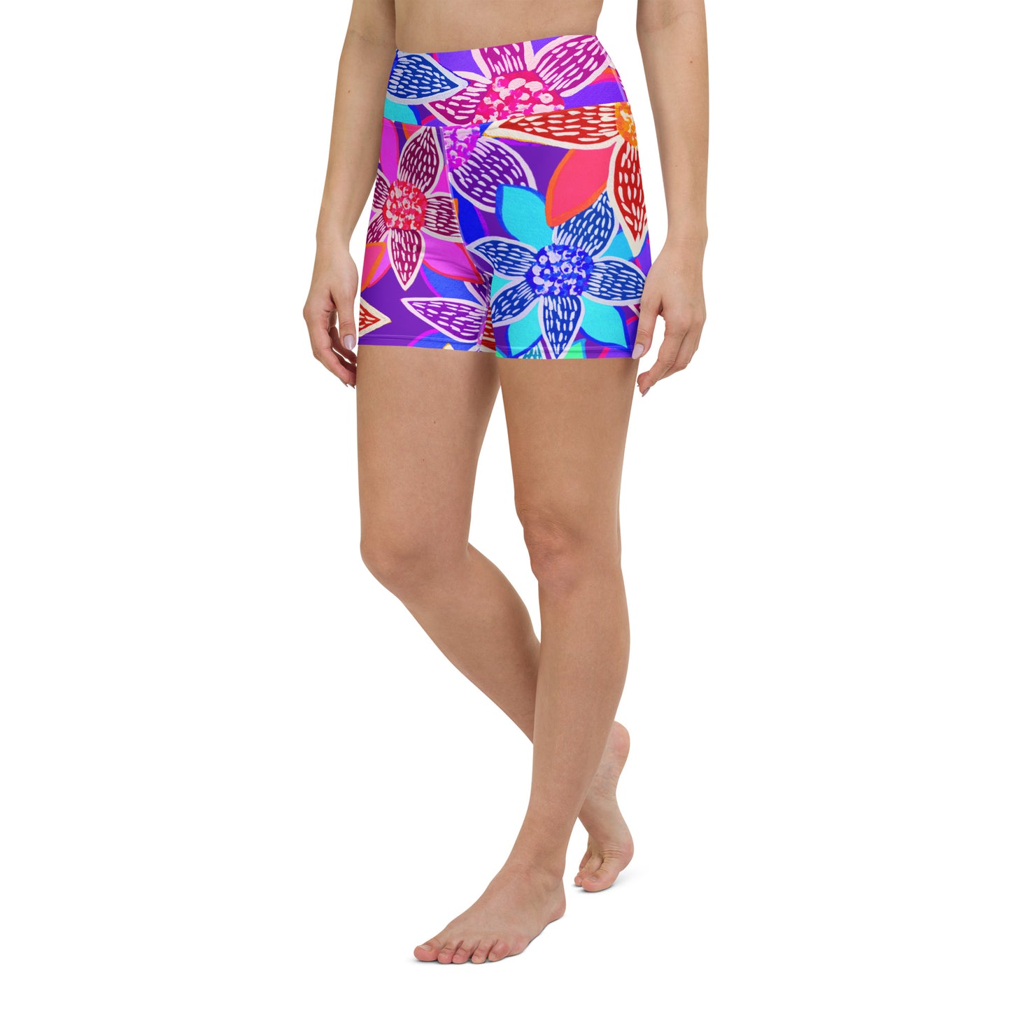Arnjil Mindi Flower Yoga Shorts-Sherika Duckhole-PaletTheory
