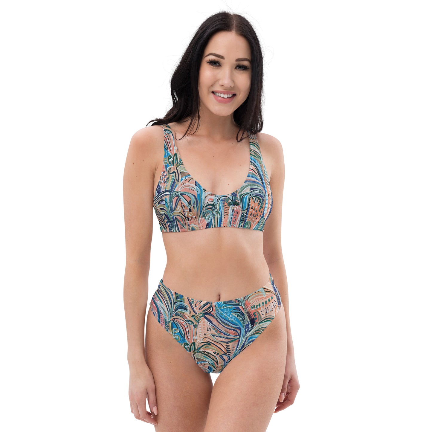 Beach Oasis - 2 piece women's swimsuit separates-Carley Bourne-PaletTheory
