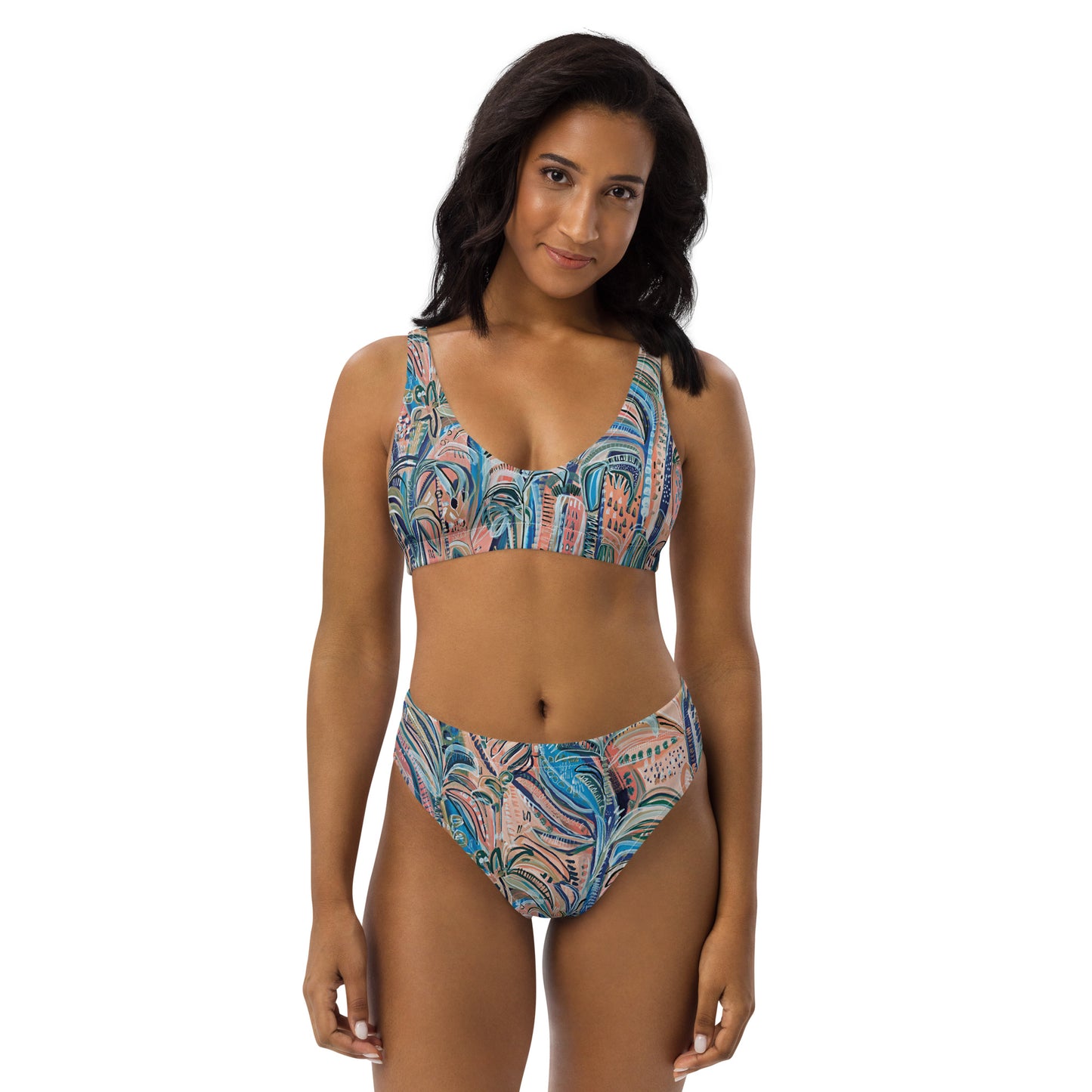 Beach Oasis - 2 piece women's swimsuit separates-Carley Bourne-PaletTheory