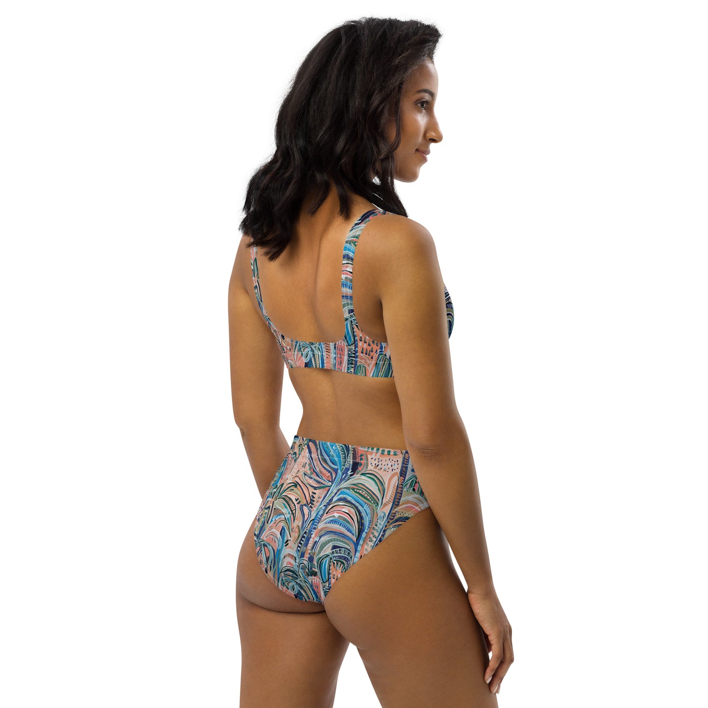 Beach Oasis - 2 piece women's swimsuit separates-Carley Bourne-PaletTheory