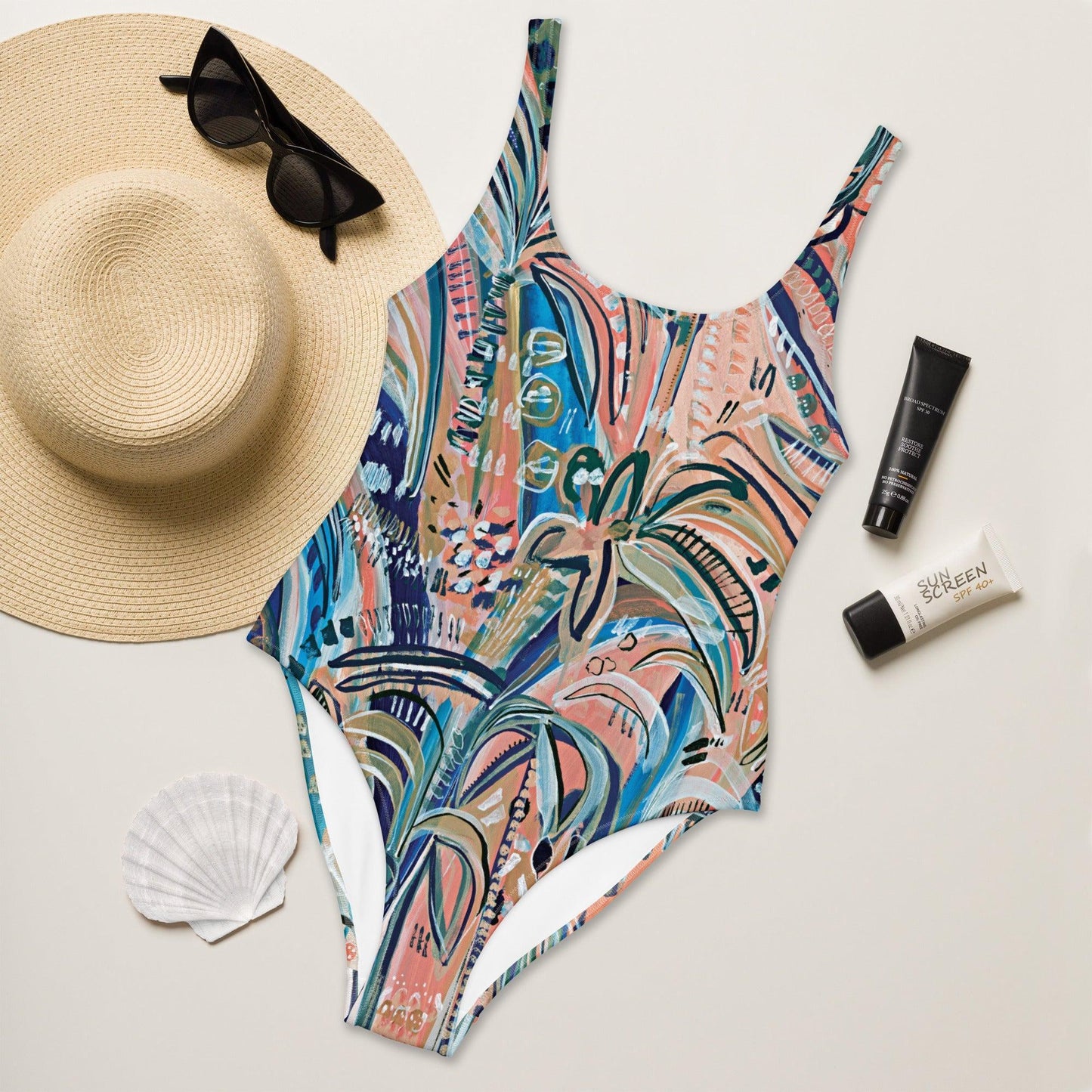 Beach Oasis One-Piece Swimsuit-Carley Bourne-PaletTheory