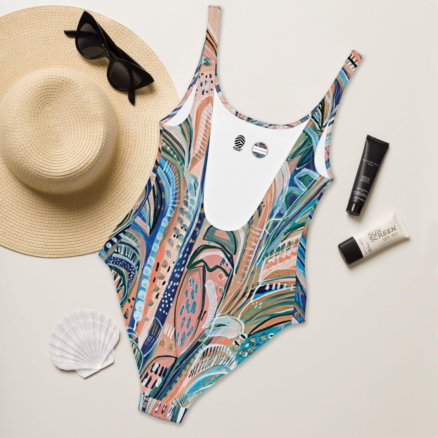 Beach Oasis One-Piece Swimsuit-Carley Bourne-PaletTheory