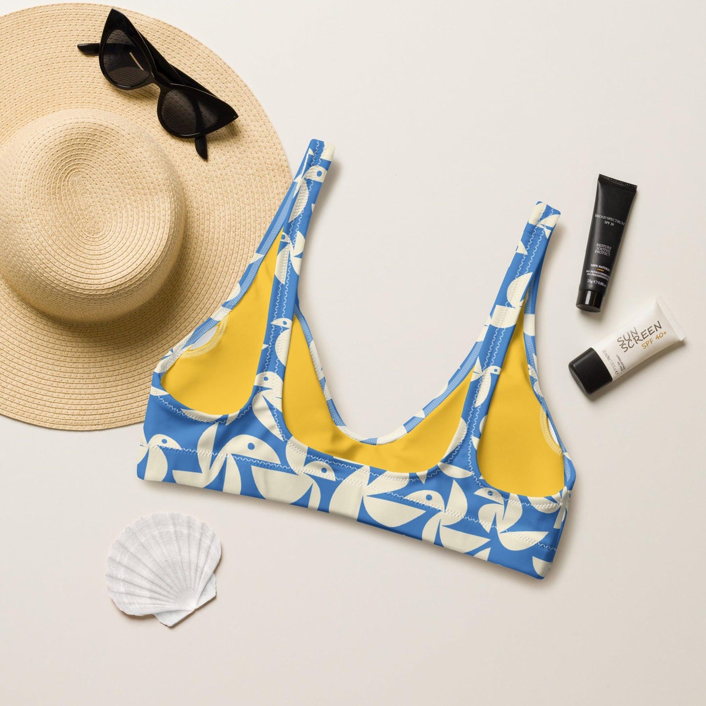 Birds Bralette Swim and Surf top-Thomas Heinz-PaletTheory