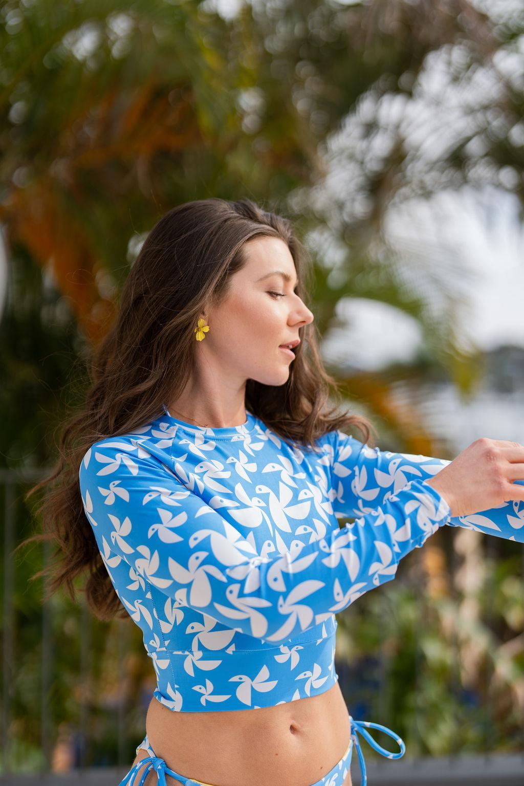 Birds Crop Top Rashie-Thomas Heinz-PaletTheory