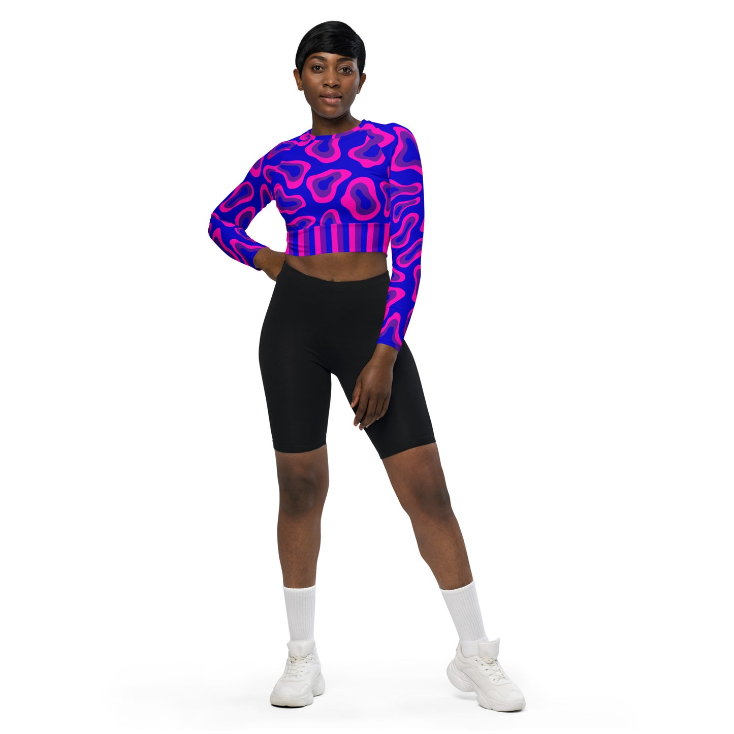 Blue Sea Crop Top Rashguard-Philinka Dolby-PaletTheory