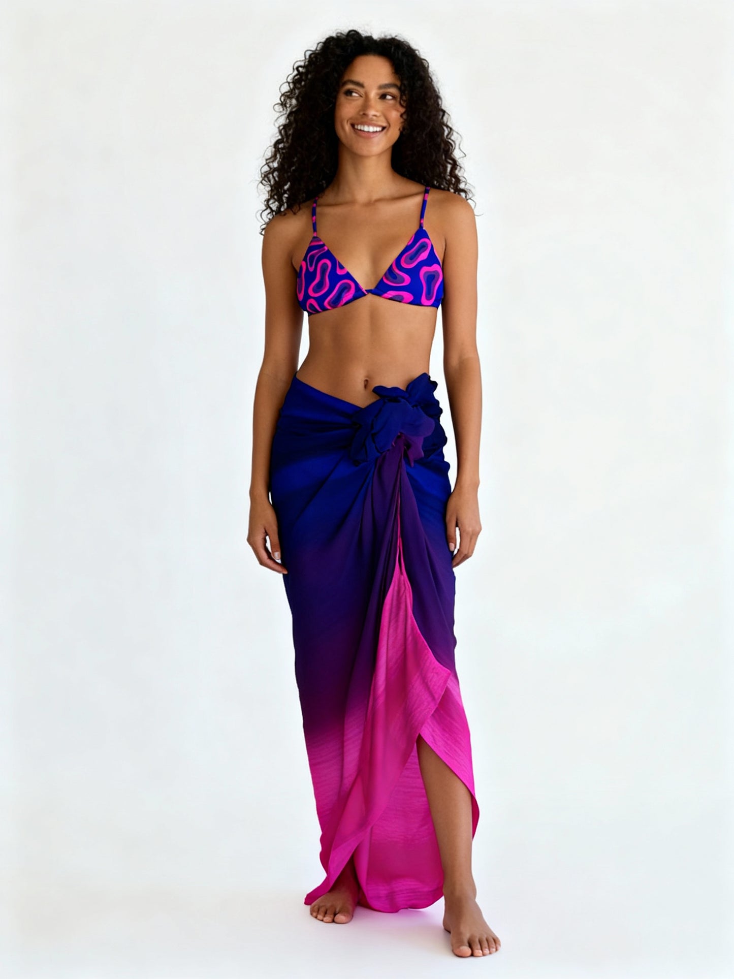 Blue Sea Triangle Bikini Top-Philinka Dolby-PaletTheory