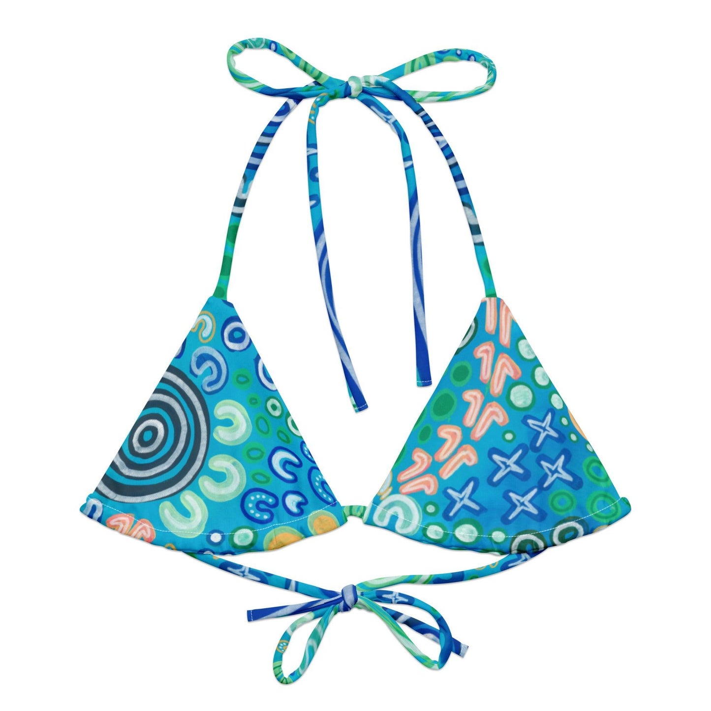 Bunurong Country - Convertible Triangle bikini top-Merindah-Gunya-PaletTheory