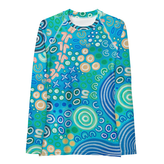Bunurong Country - Rashguard Women-Merindah-Gunya-PaletTheory