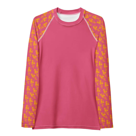 Conkerberry in Pink Women's Rash Guard-Philinka Dolby-PaletTheory