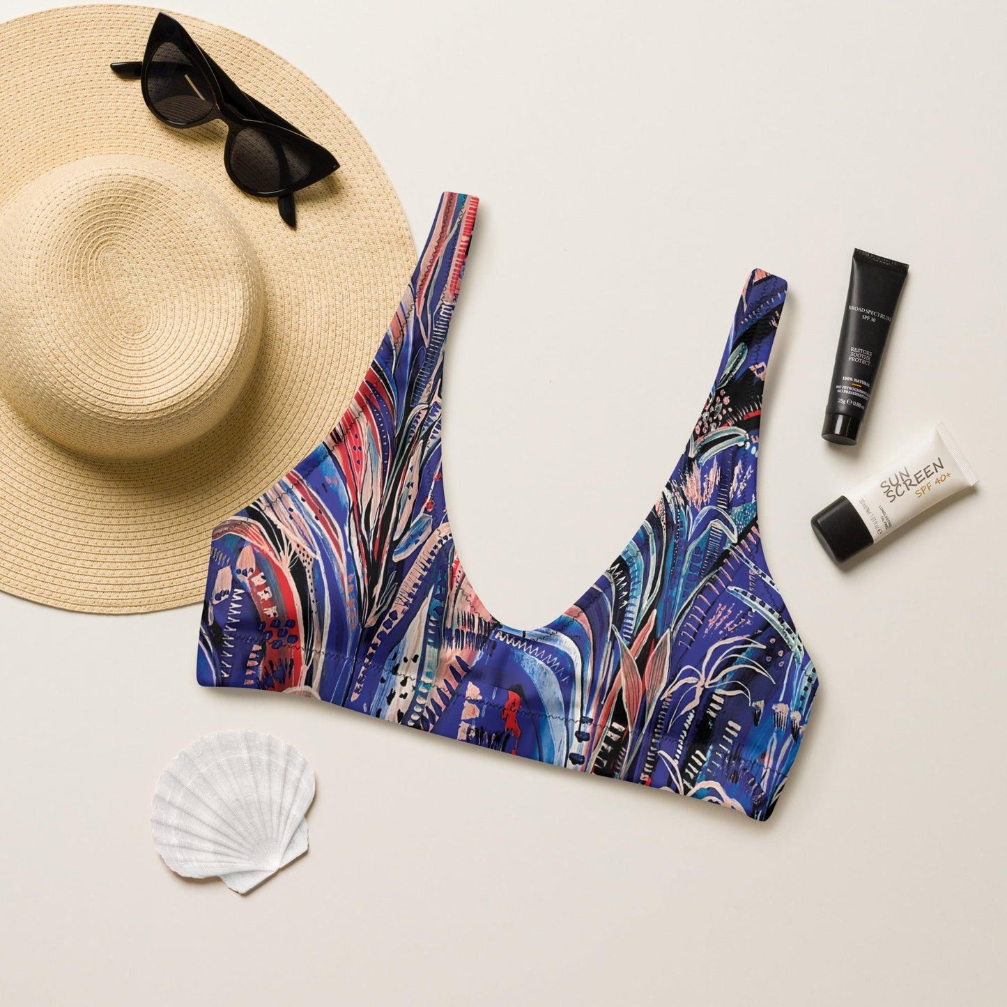 Electric Summer padded bikini top-Carley Bourne-PaletTheory