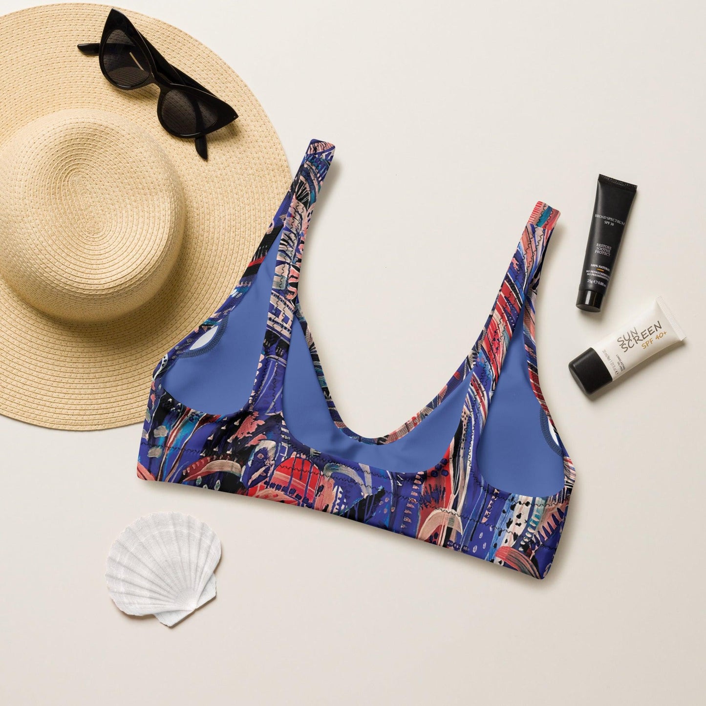 Electric Summer padded bikini top-Carley Bourne-PaletTheory