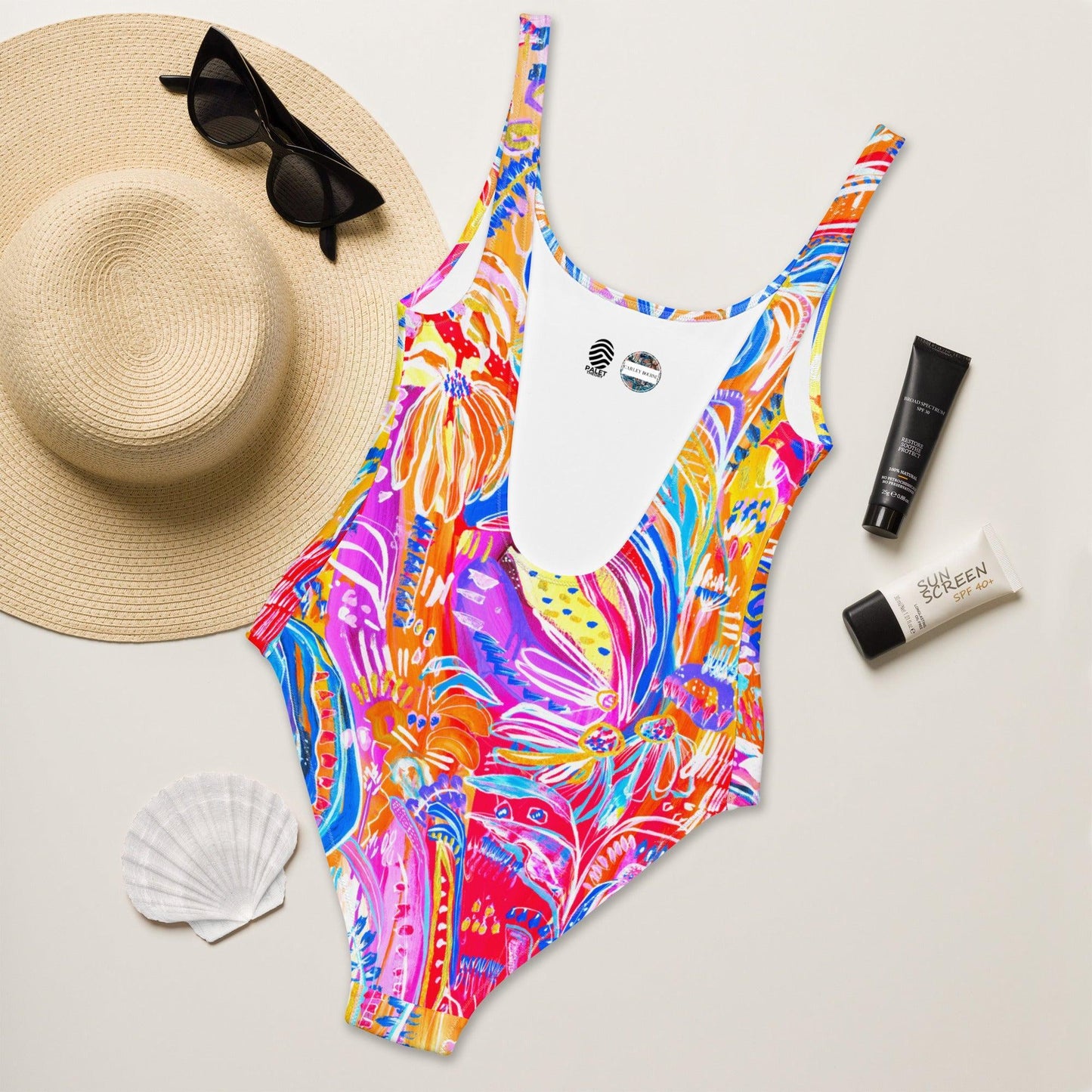 Floral Delight One-piece swimsuit-Carley Bourne-PaletTheory