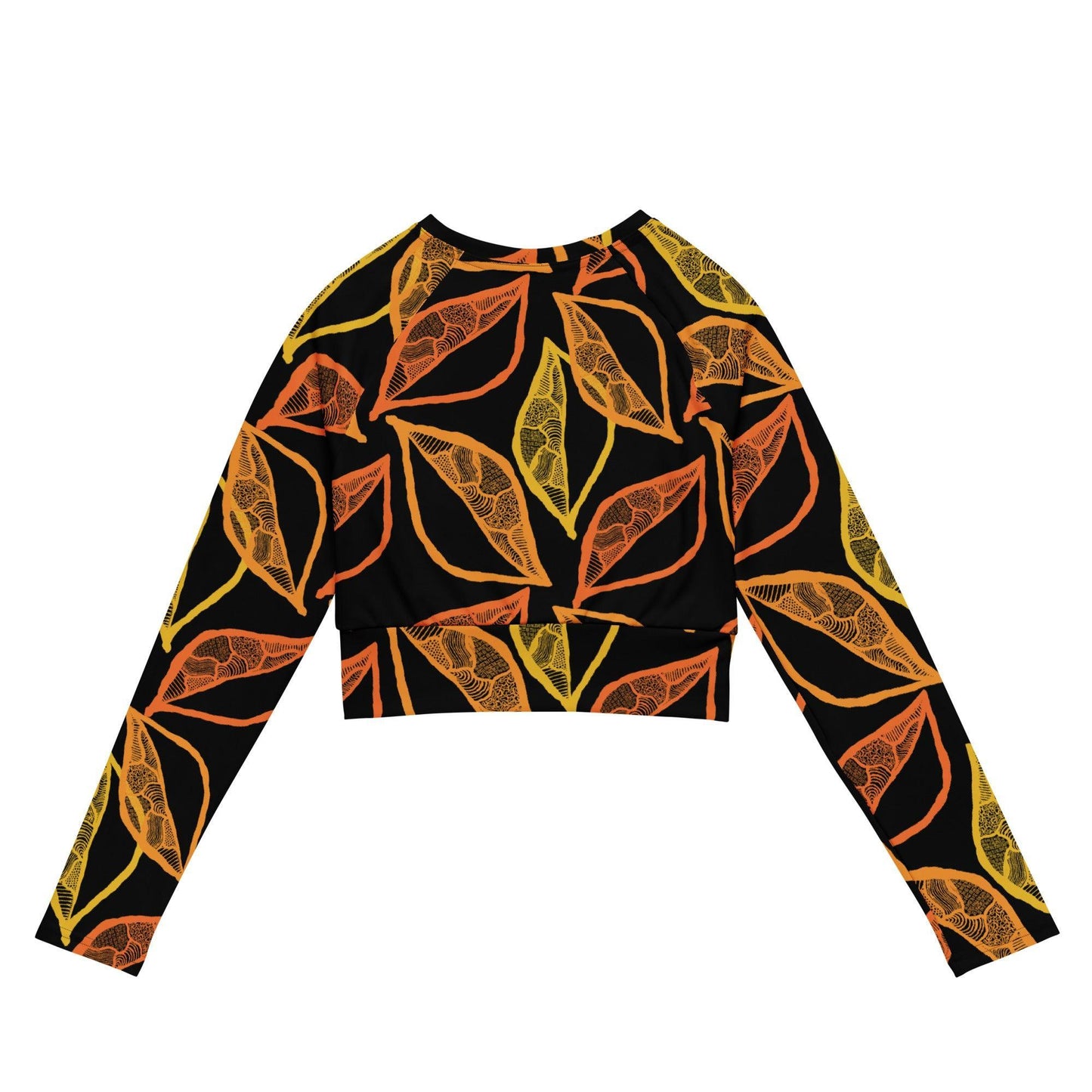 Gold Leaf long-sleeve crop top Rashie-Jenzahni Waina-PaletTheory