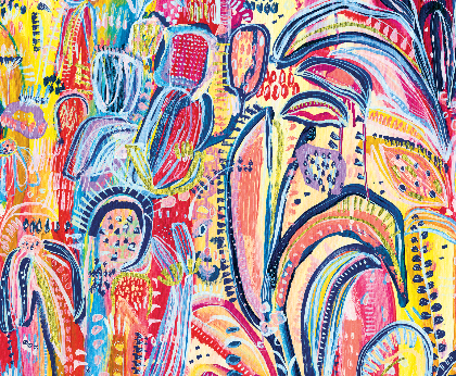 Floral Delight padded bikini top