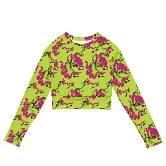 Snakes and Berries - Crop Top Rashie-Sarah Bin Hitam-PaletTheory