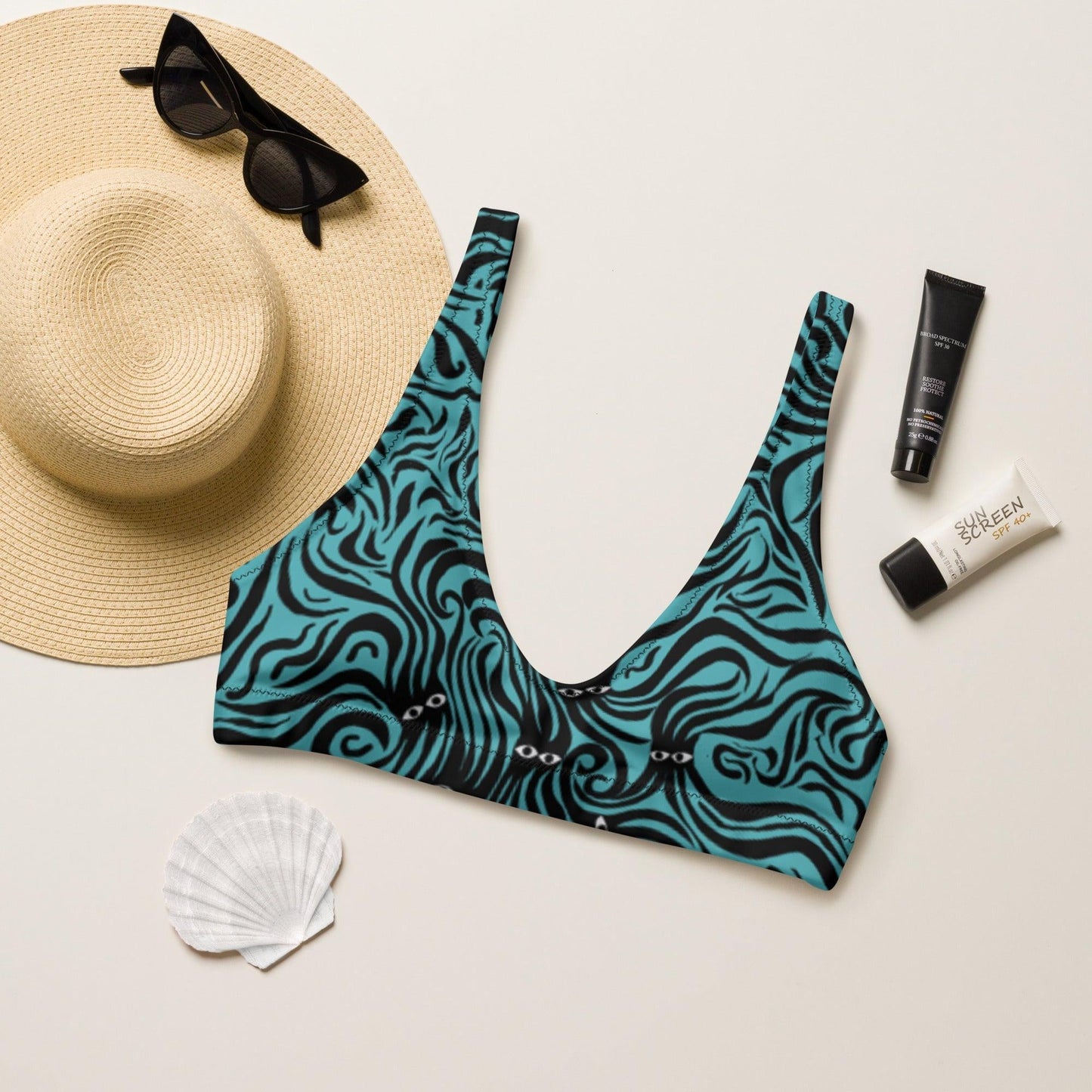 Underwater Groove Bralette Swim and Surf Top - SALE-Thomas Heinz-PaletTheory