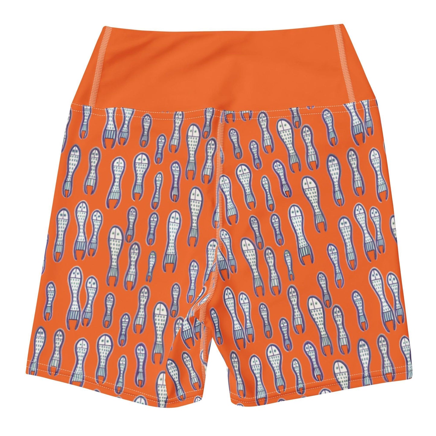 Ungud and Jiaa Dreaming Yoga Shorts - Orange-Ian Healy-PaletTheory