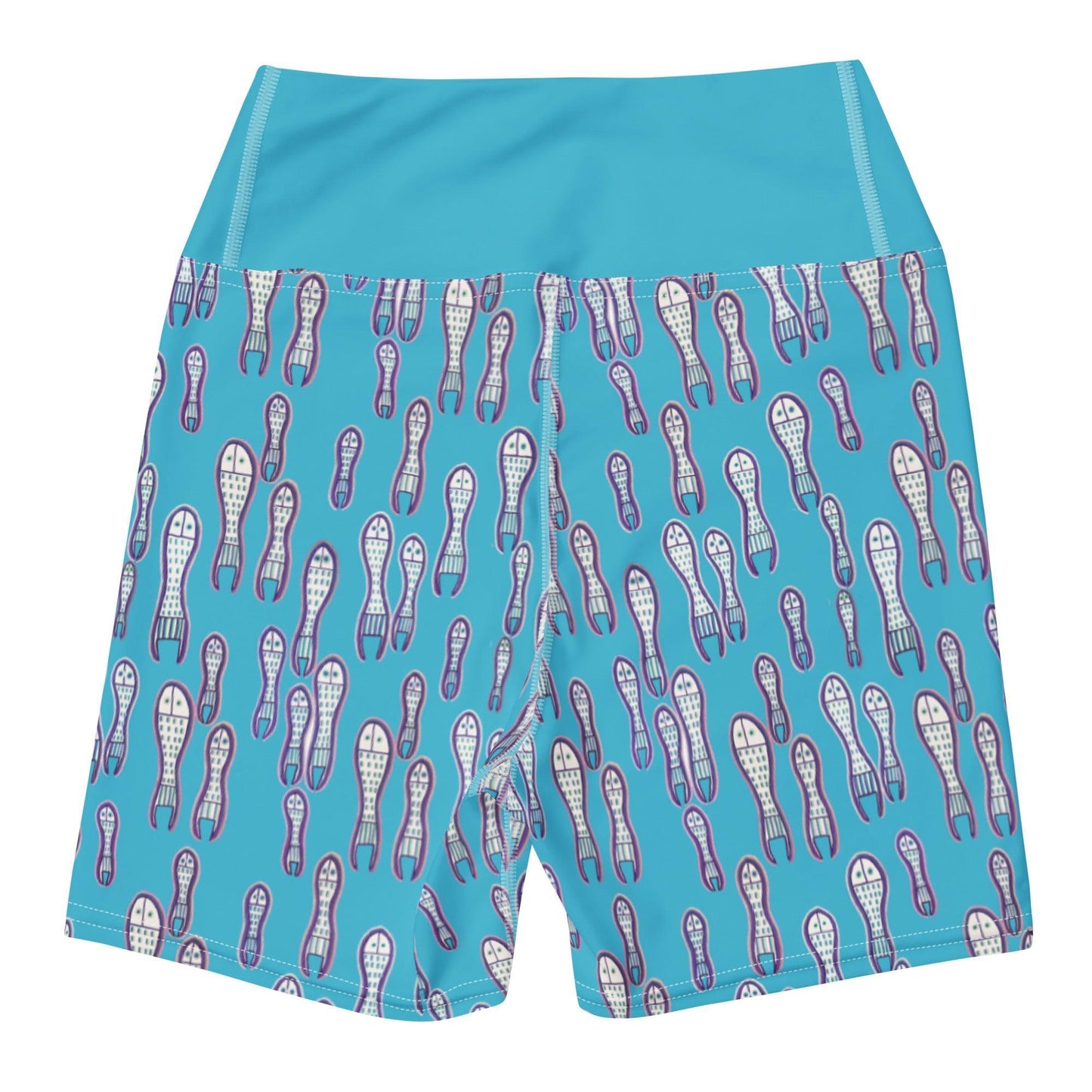 Ungud and Jiaa Dreaming Yoga and Swim Shorts - Blue-Ian Healy-PaletTheory
