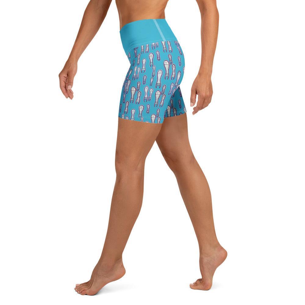 Ungud and Jiaa Dreaming Yoga and Swim Shorts - Blue-Ian Healy-PaletTheory