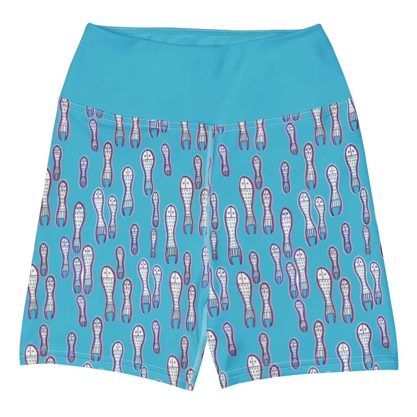 Ungud and Jiaa Dreaming Yoga and Swim Shorts - Blue-Ian Healy-PaletTheory