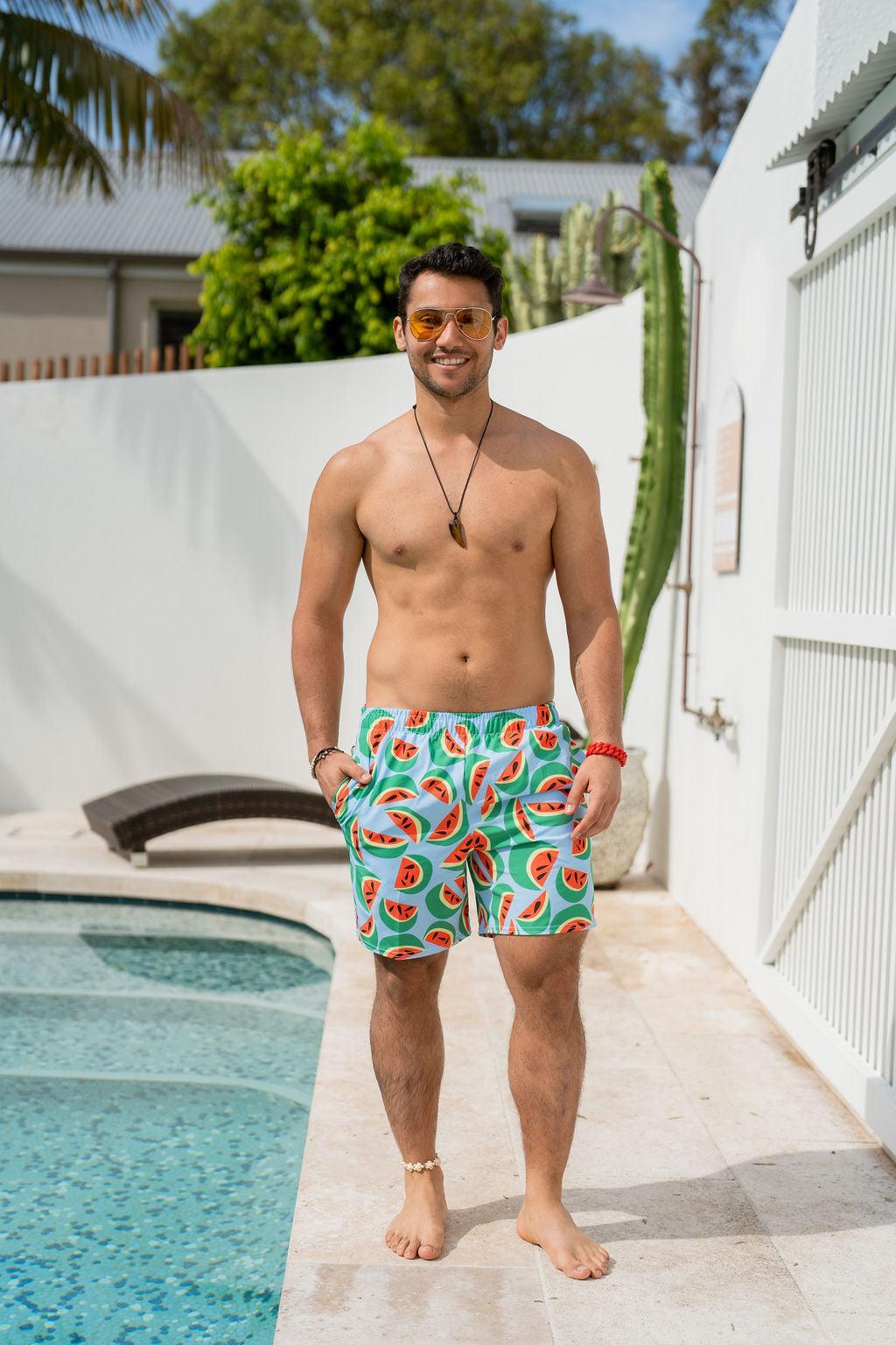 Watermelons Swim Shorts for Men-Thomas Heinz-PaletTheory