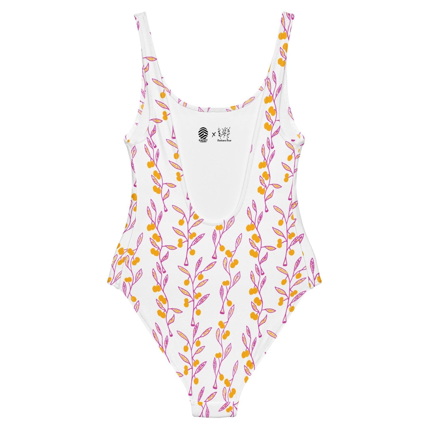 Wattle Tree Flower One-Piece Swimsuit-Barbara Bear-PaletTheory