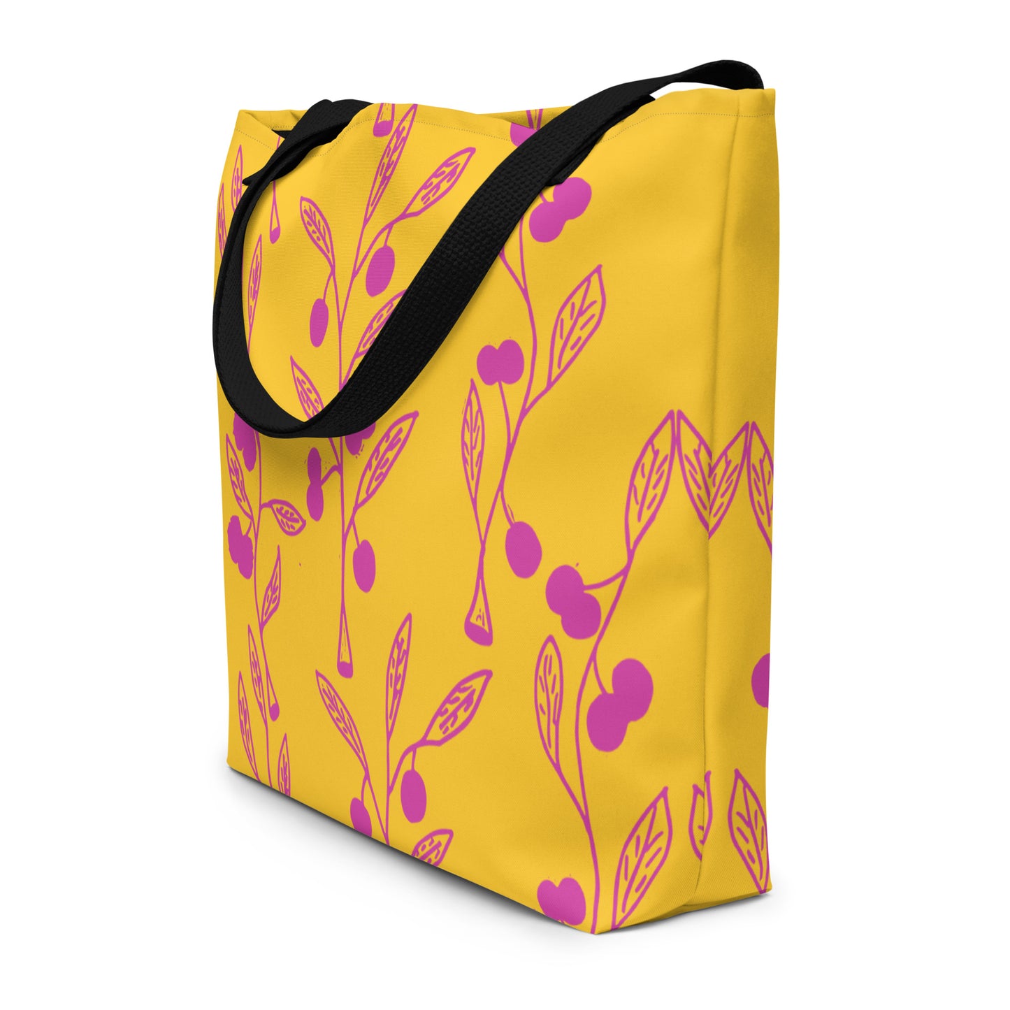 Wattle Tree Flower in Yellow Tote Bag-Barbara Bear-PaletTheory