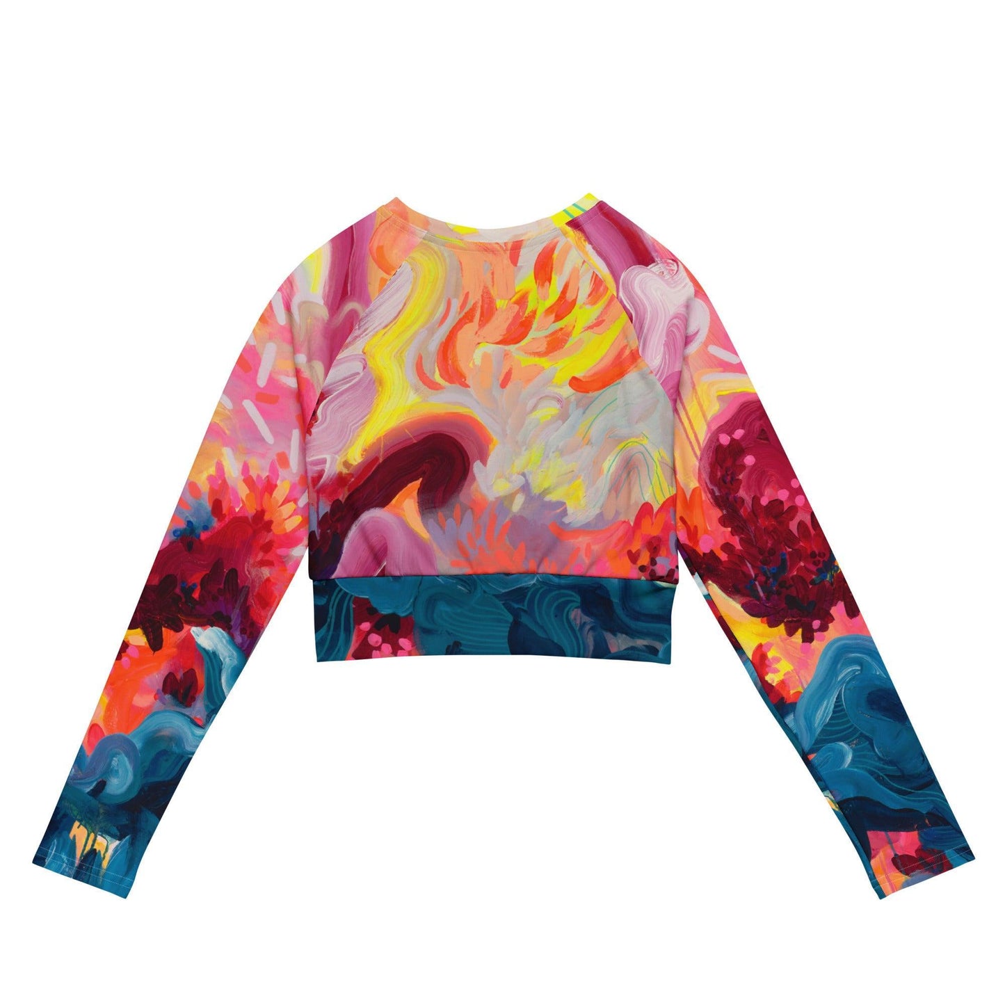 Wild Fire - Long-sleeve Crop Top Rashguard women-Julie Amlin-PaletTheory