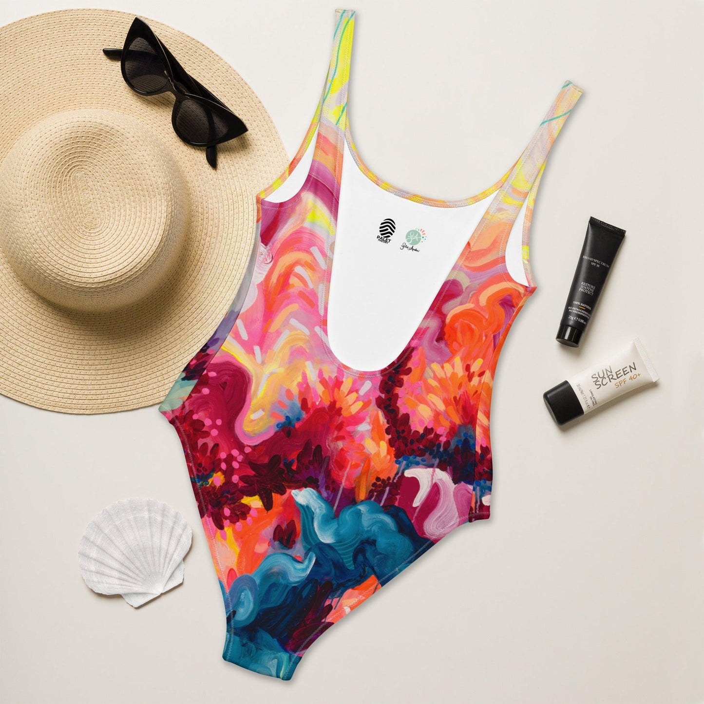 Wild Fire One-Piece Swimsuit-Julie Amlin-PaletTheory