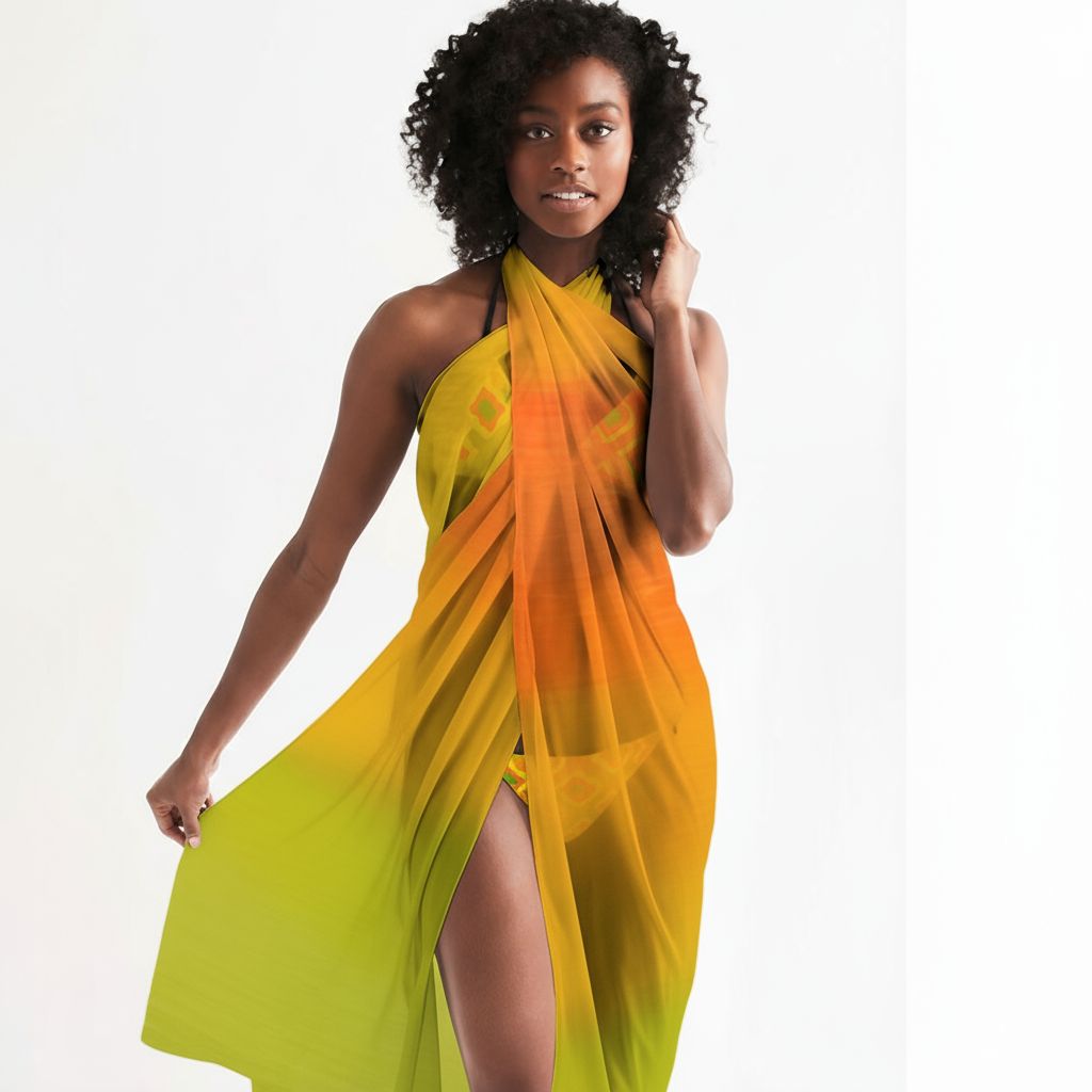 Mud Flats Gradiant All-Over Print Swim Cover Up