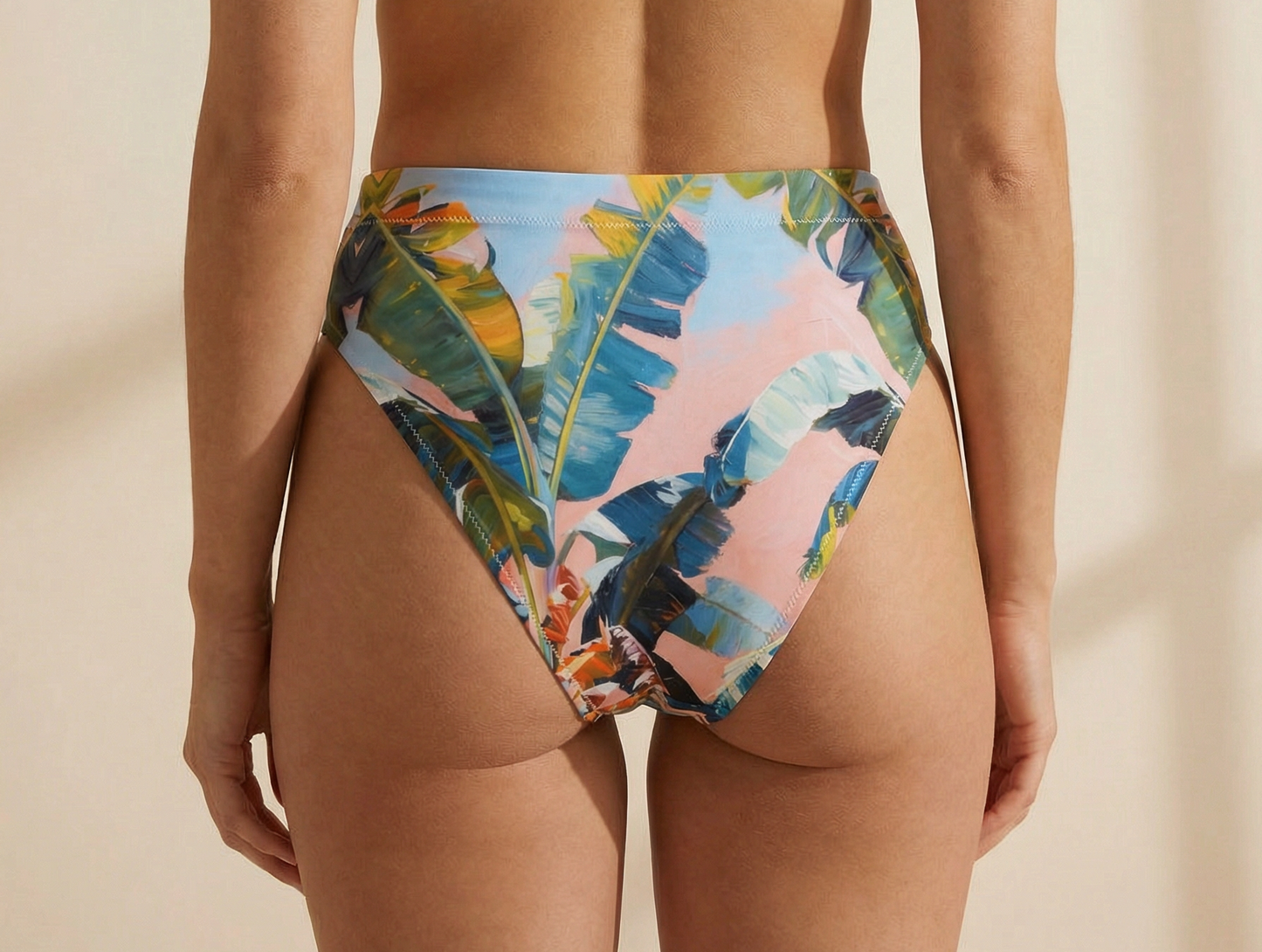 Canopy high-waisted bikini bottom