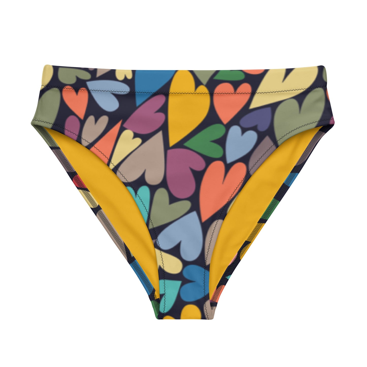 Heart Chase high - waisted bikini bottom - SALE - Milpali