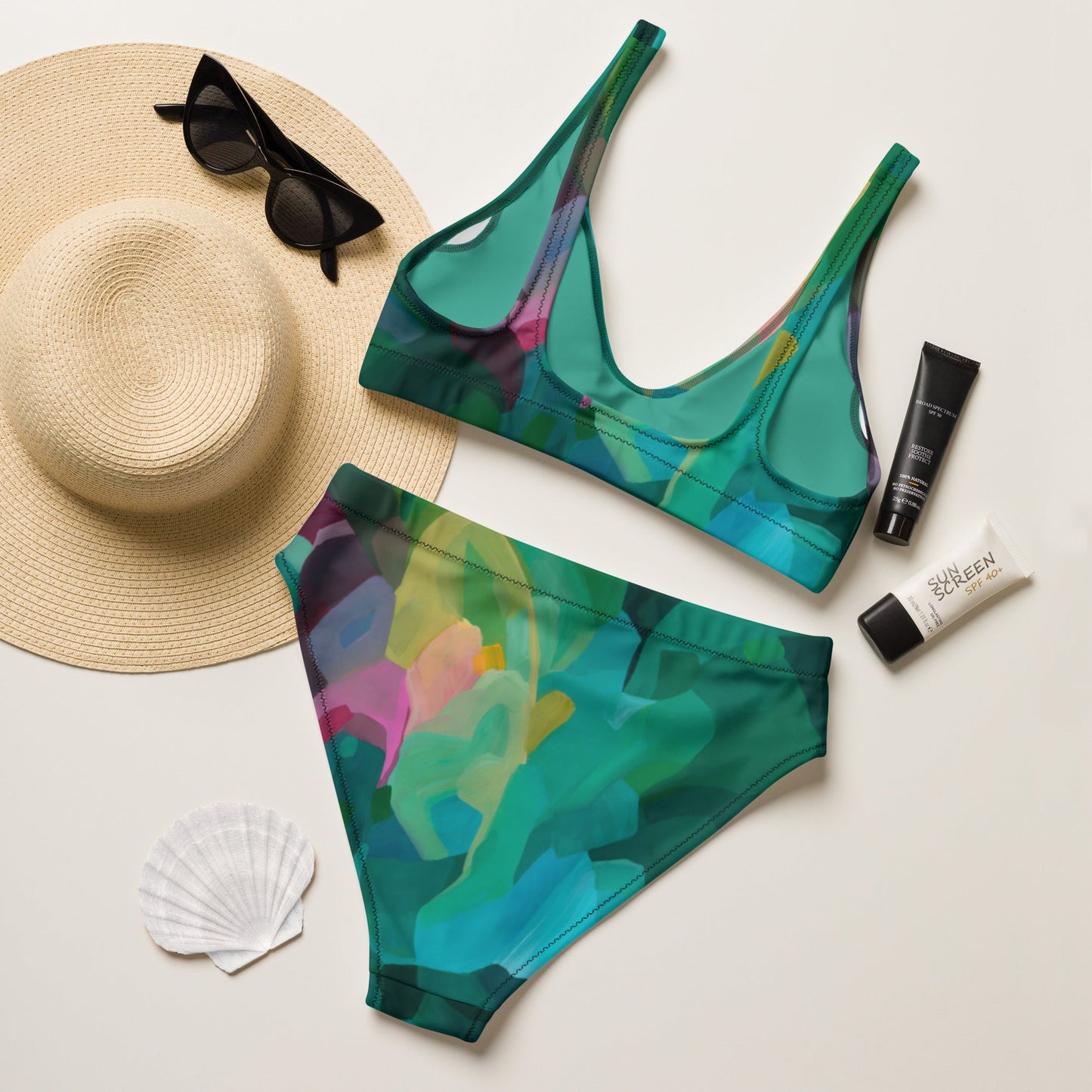 Priceless Emerald high - waisted bikini separates - Milpali Swimwear Separates