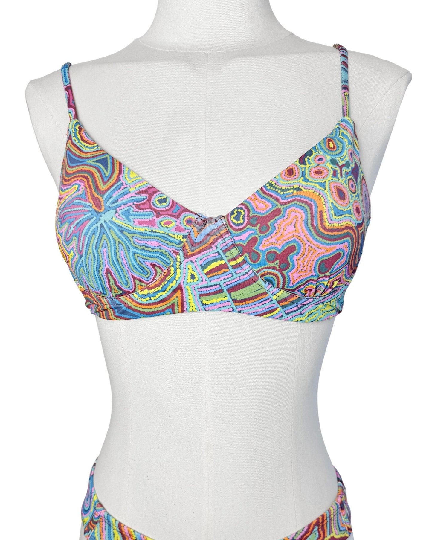 Rainbow Serpent Underwire Top - Milpali swimwear top