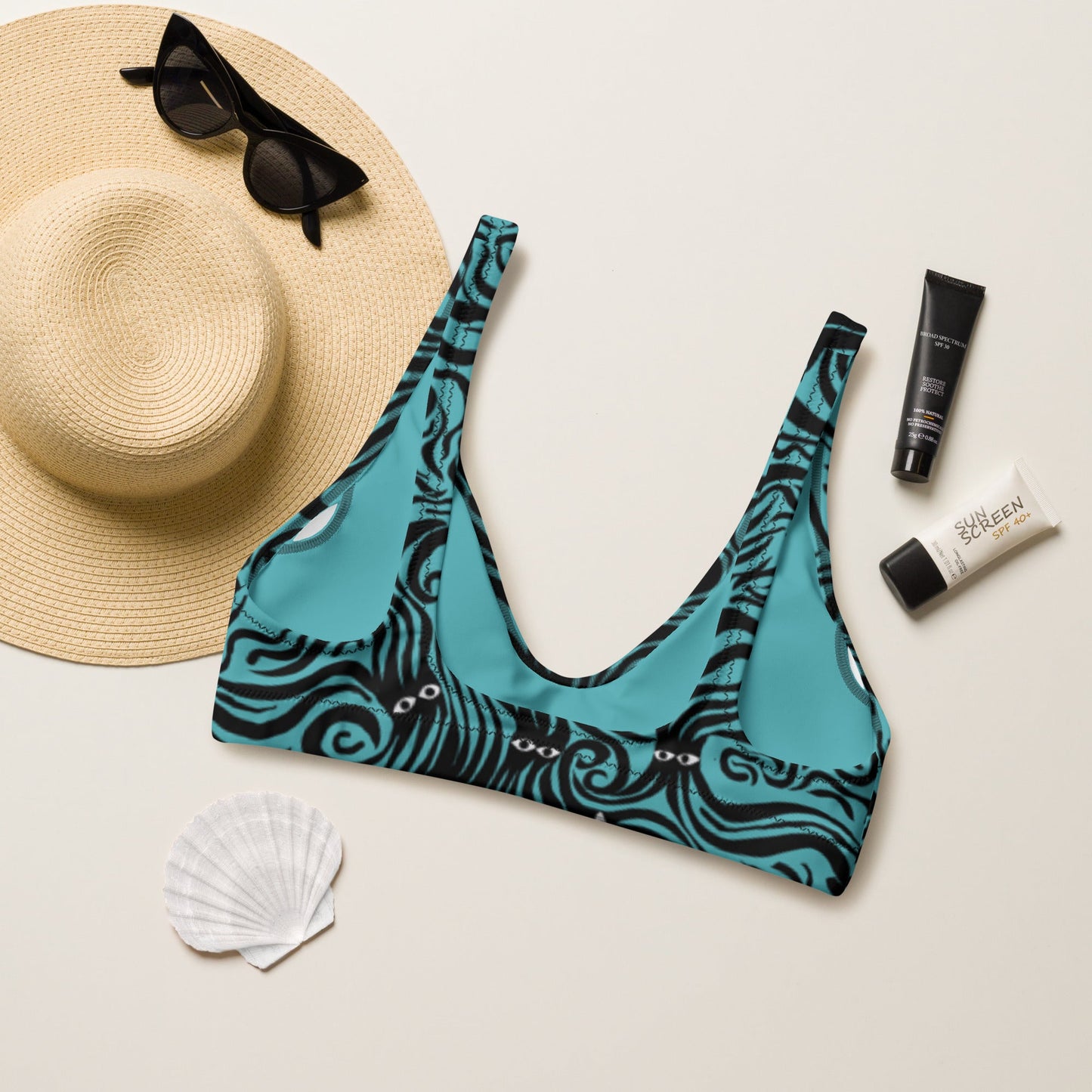 Underwater Groove Bralette Swim and Surf Top - Milpali