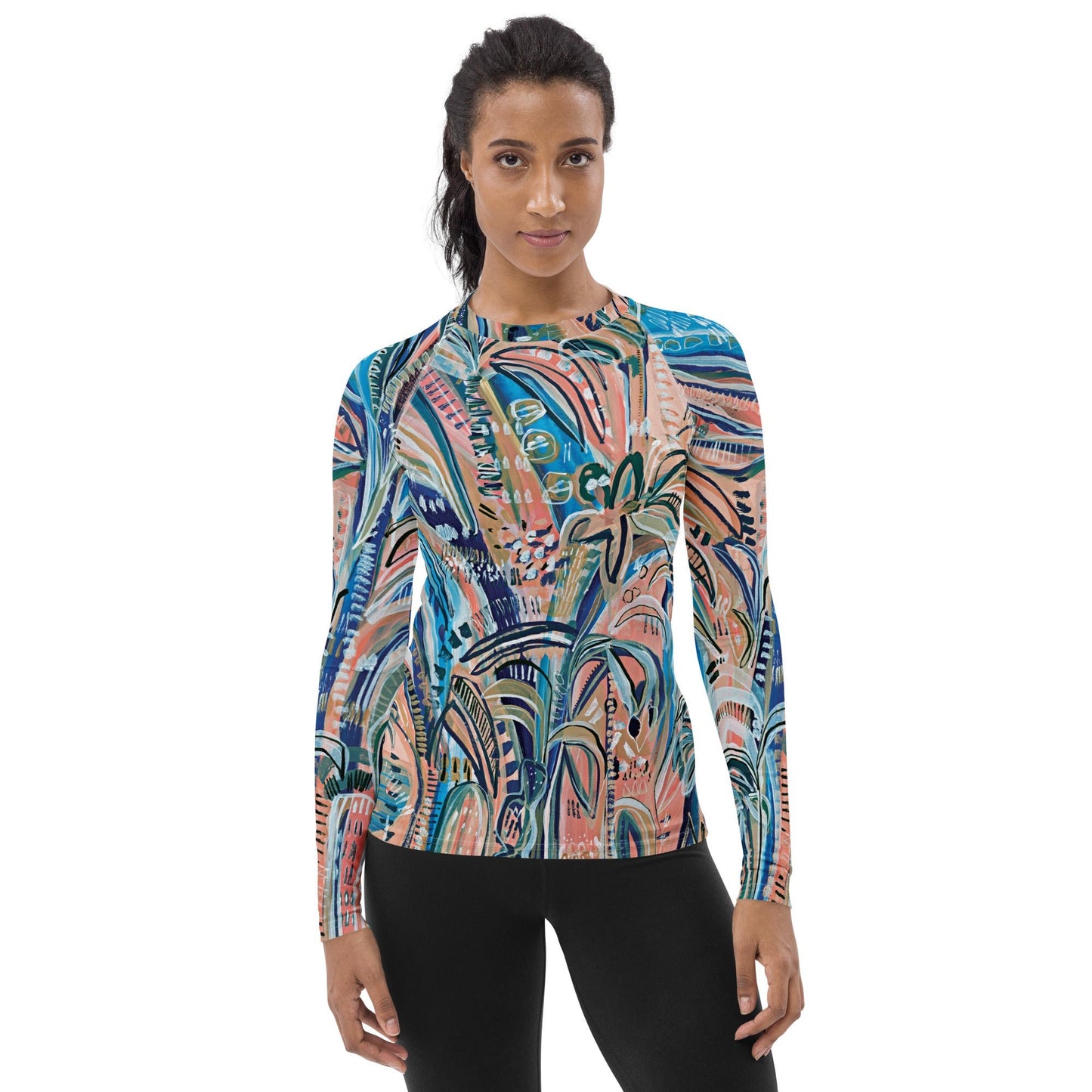 Beach Oasis - Long-sleeve Rashguard women-Carley Bourne-PaletTheory
