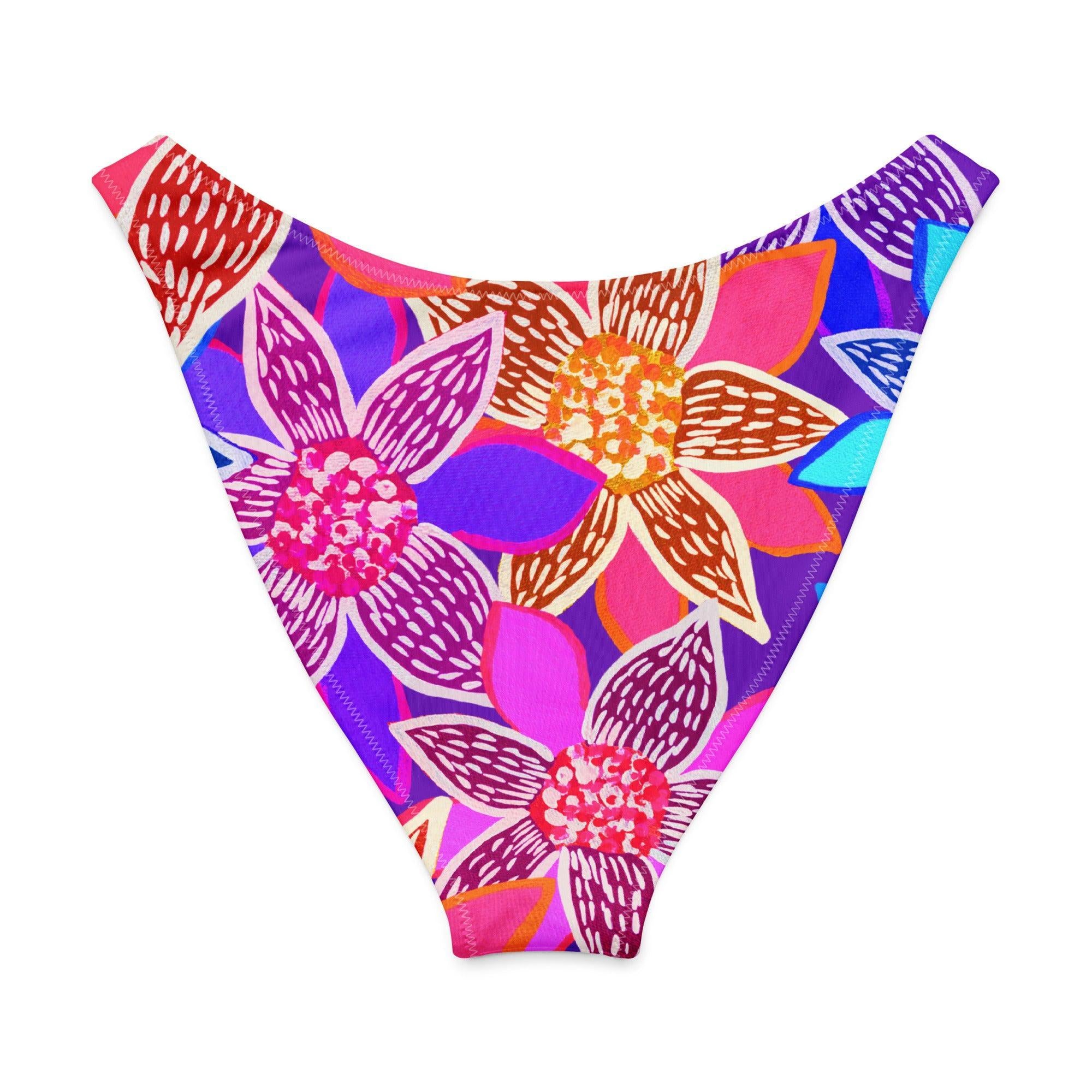 Arnjil Mindi Flower V-cut bikini bottom by PaletTheory- by PaletTheory