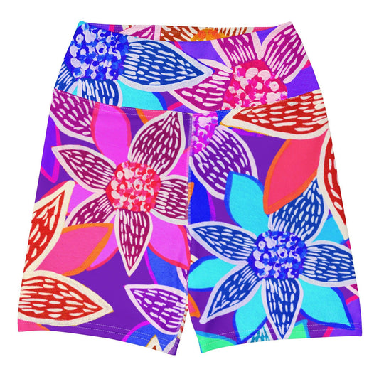 Arnjil Mindi Flower Yoga Shorts-Sherika Duckhole-PaletTheory