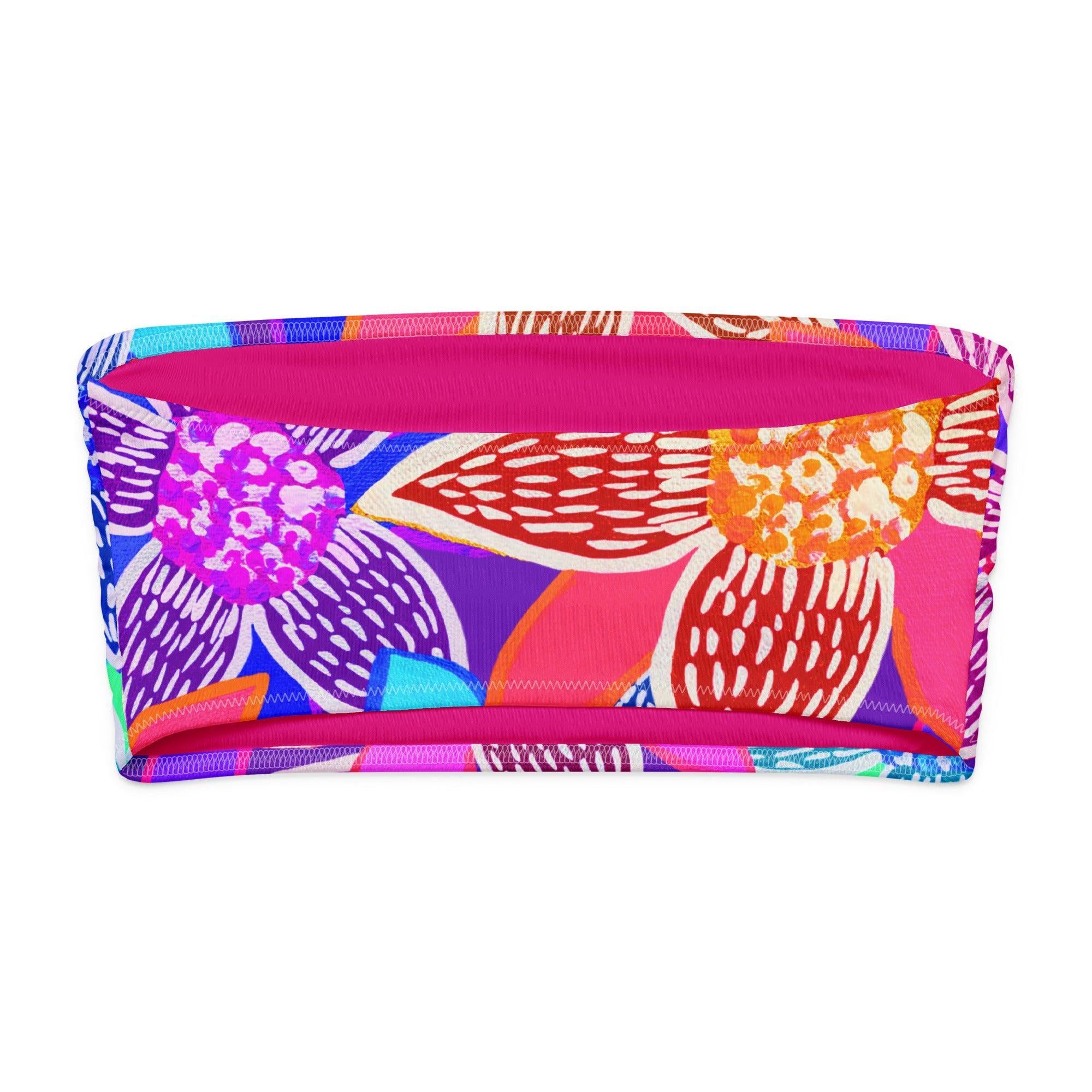 Arnjil Mindi Flower bandeau bikini top-Sherika Duckhole-PaletTheory