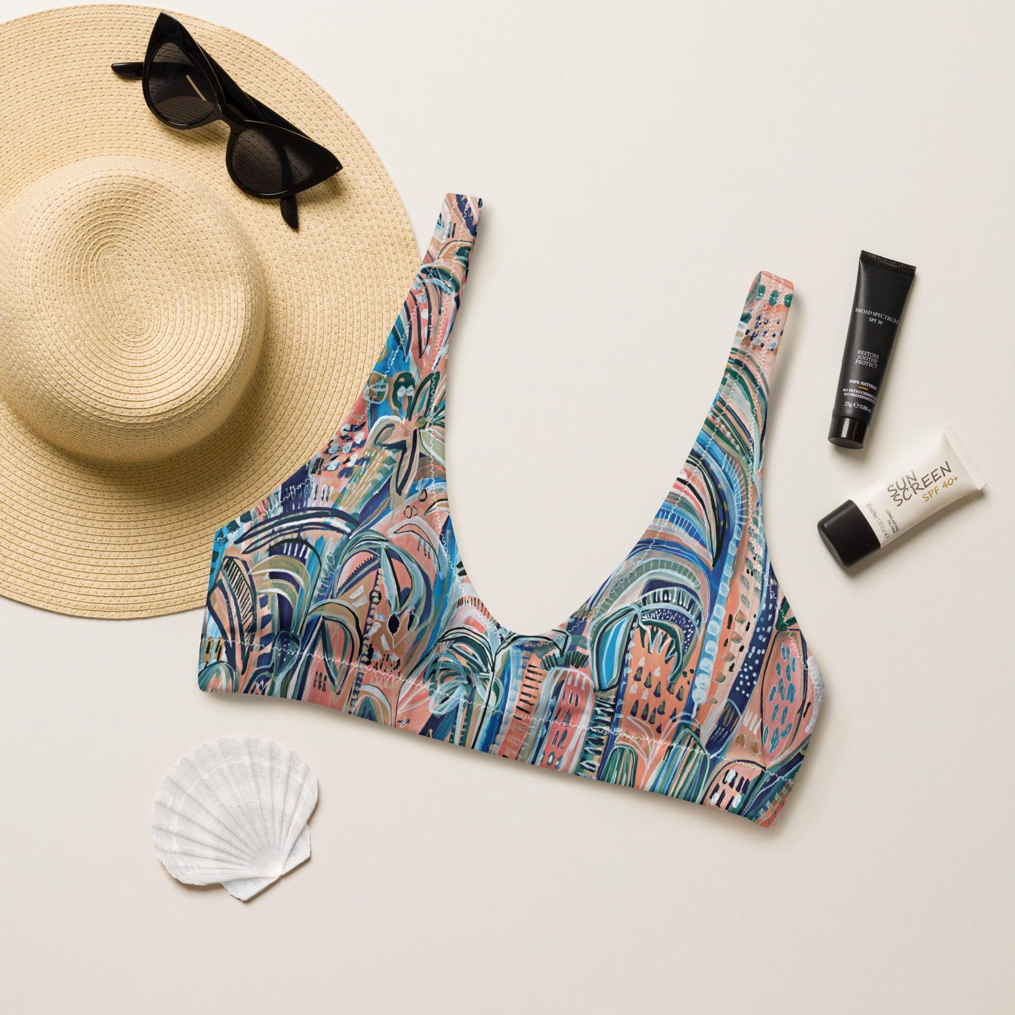 Beach Oasis - 2 piece women's swimsuit separates-Carley Bourne-PaletTheory