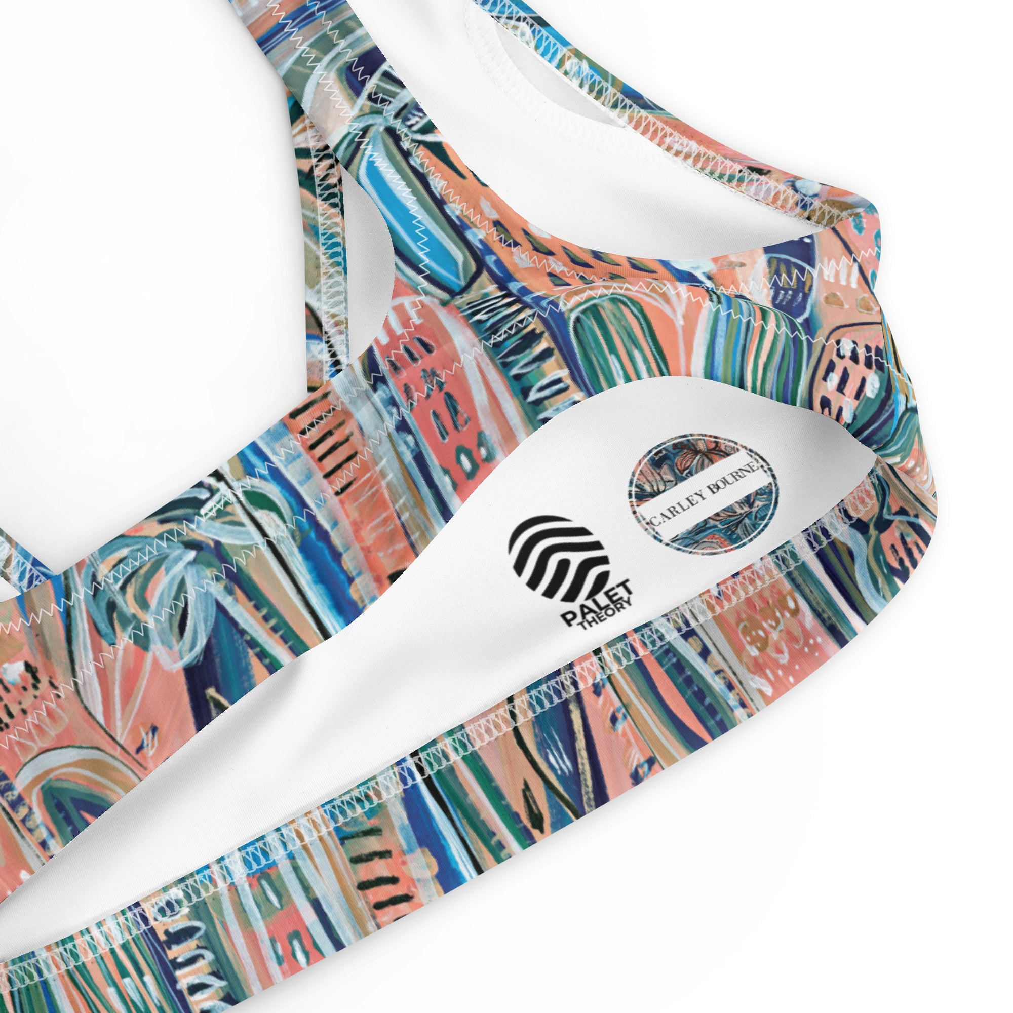 Beach Oasis - 2 piece women's swimsuit separates-Carley Bourne-PaletTheory
