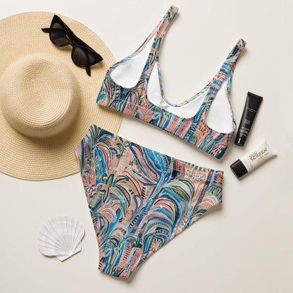 Beach Oasis - 2 piece women's swimsuit separates-Carley Bourne-PaletTheory