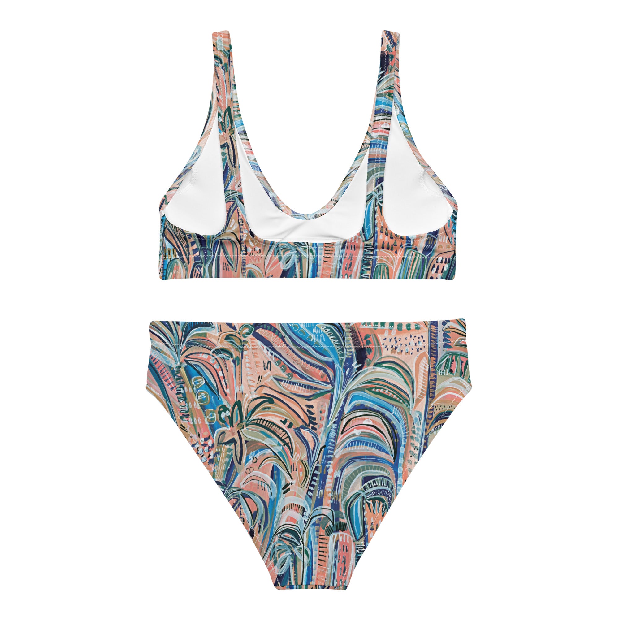 Beach Oasis - 2 piece women's swimsuit separates-Carley Bourne-PaletTheory
