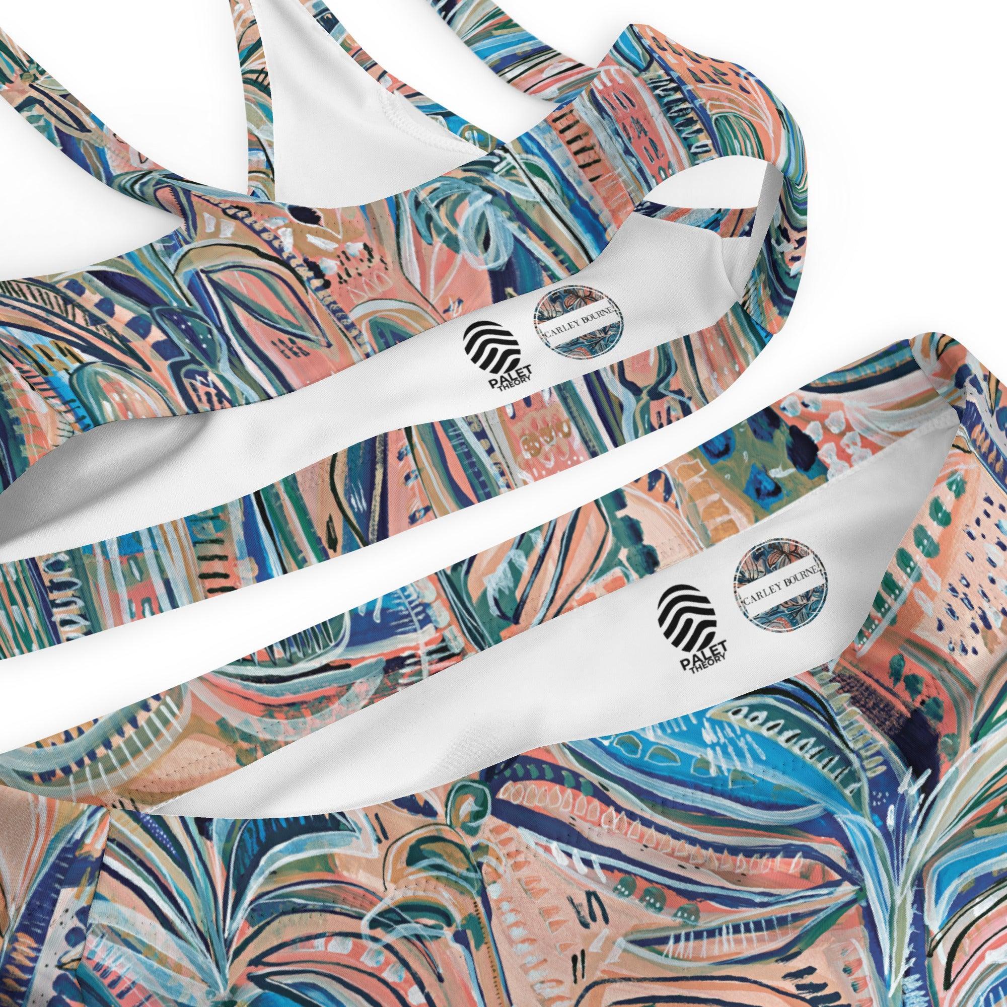 Beach Oasis - 2 piece women's swimsuit separates-Carley Bourne-PaletTheory