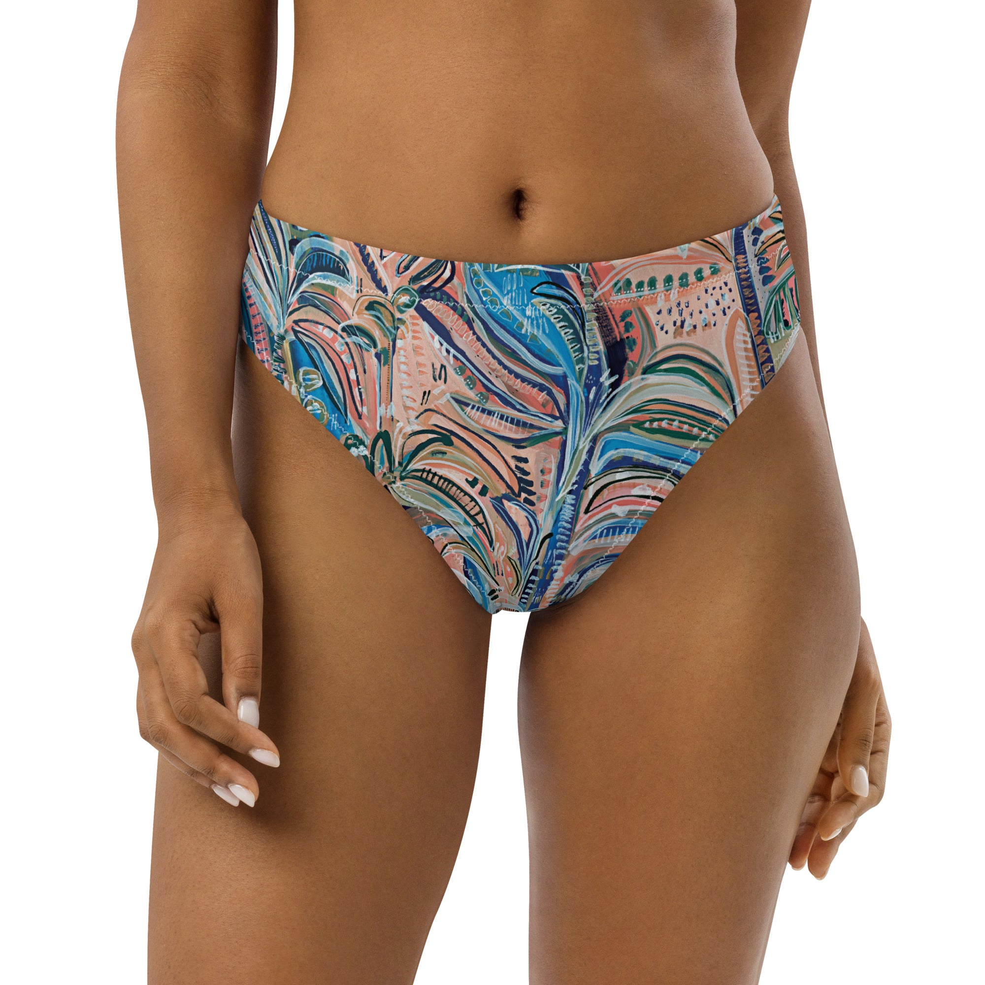 Beach Oasis high-waisted bikini Bottoms-Carley Bourne-PaletTheory