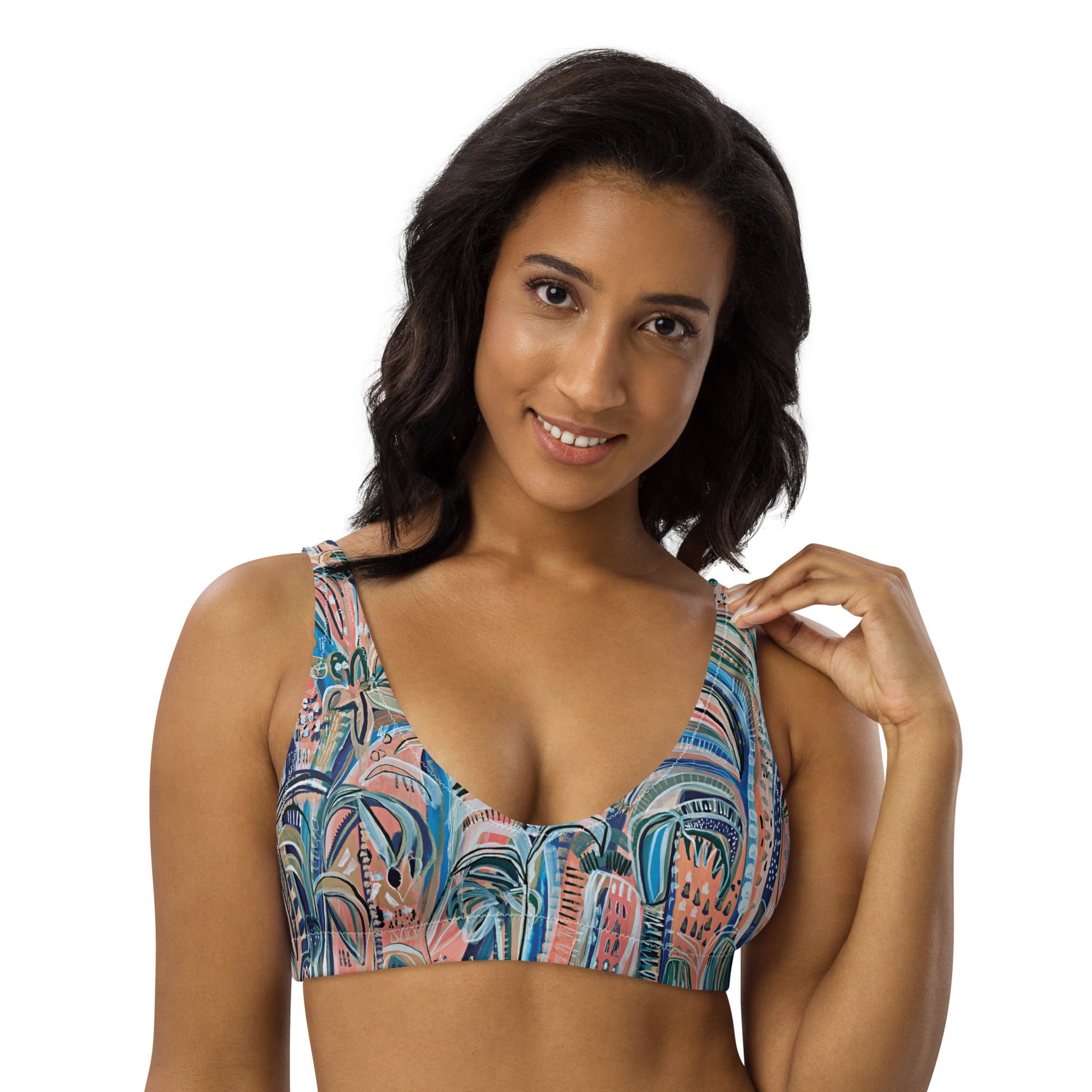 Beach Oasis padded Swimwear top-Carley Bourne-PaletTheory
