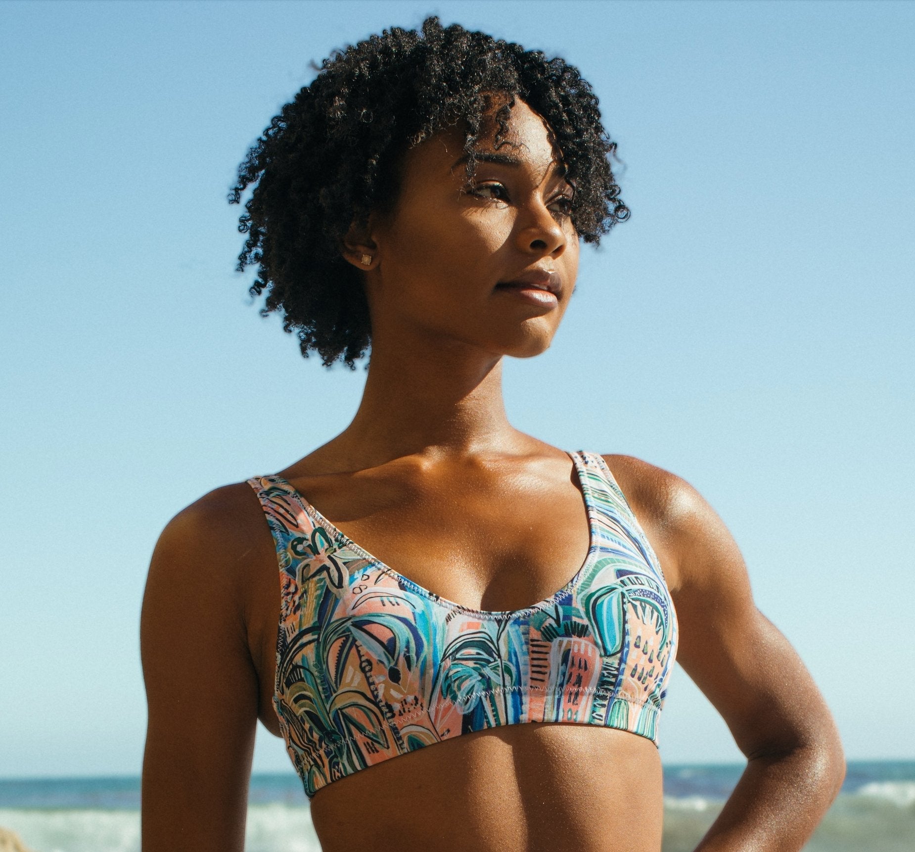 Beach Oasis padded Swimwear top-SALE-Carley Bourne-PaletTheory